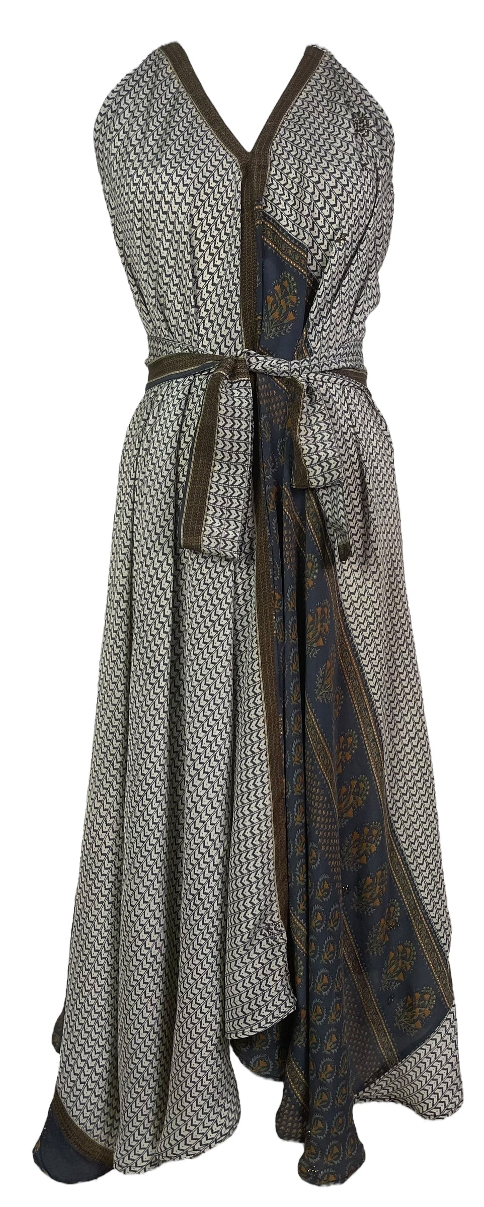 PRC8287 Avatar Pure Silk Maxi Dress with Belt