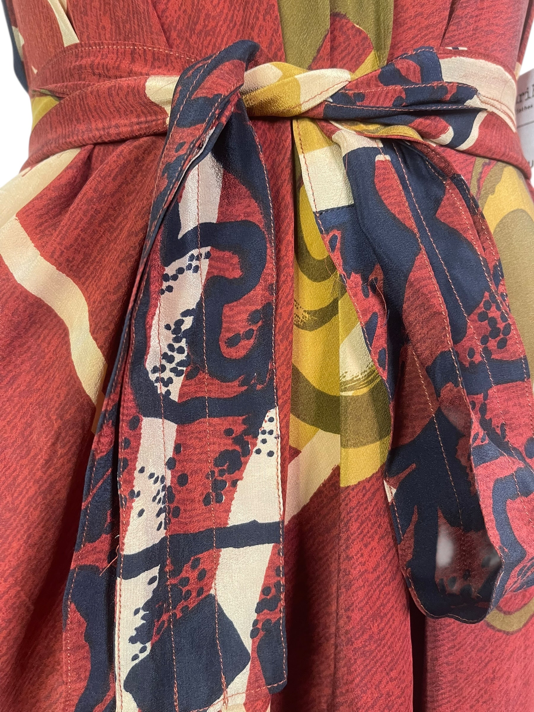 PRC7763 Avatar Pure Silk Maxi Dress with Belt