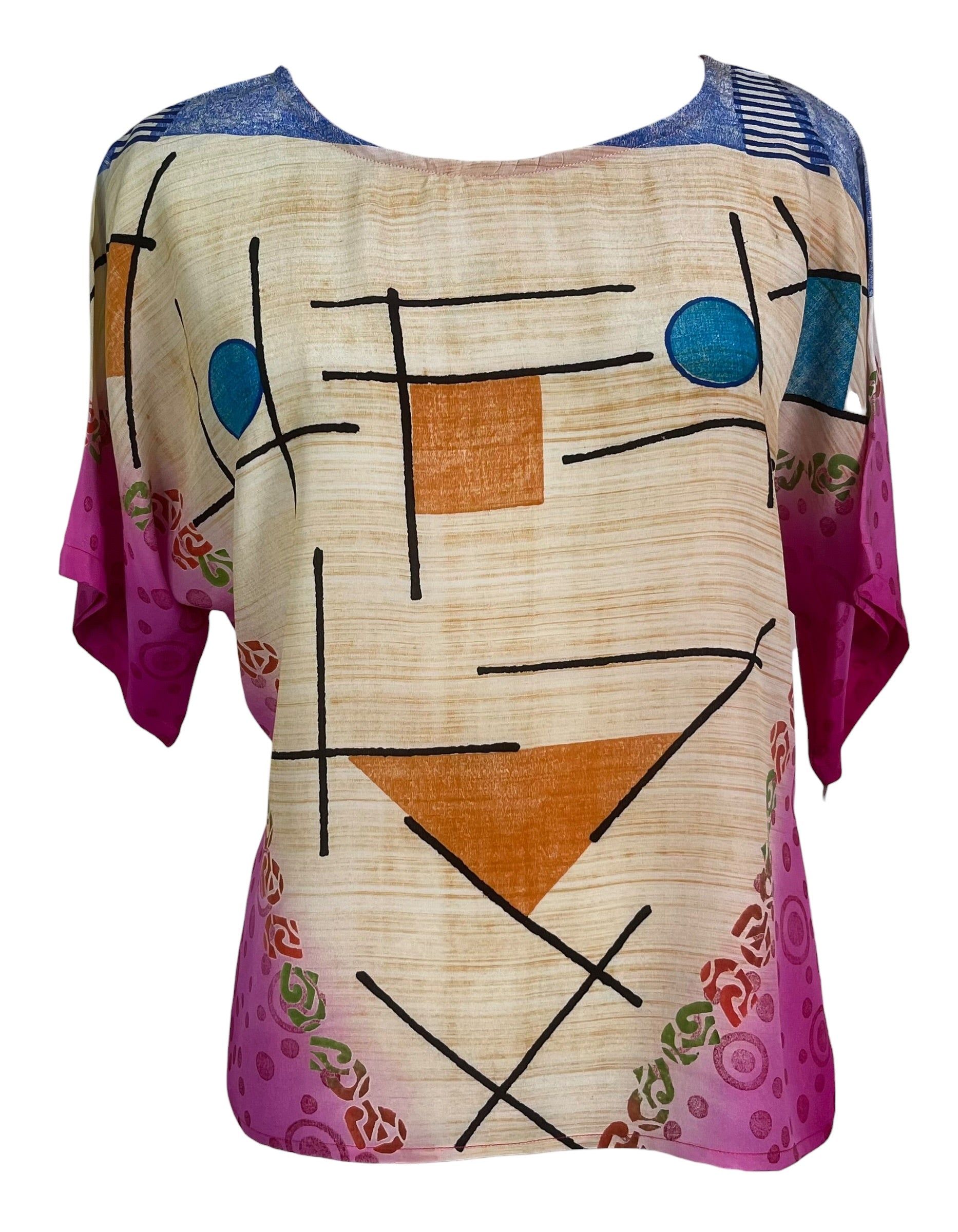 PRC8974 Avatar Pure Silk Side Slit Top