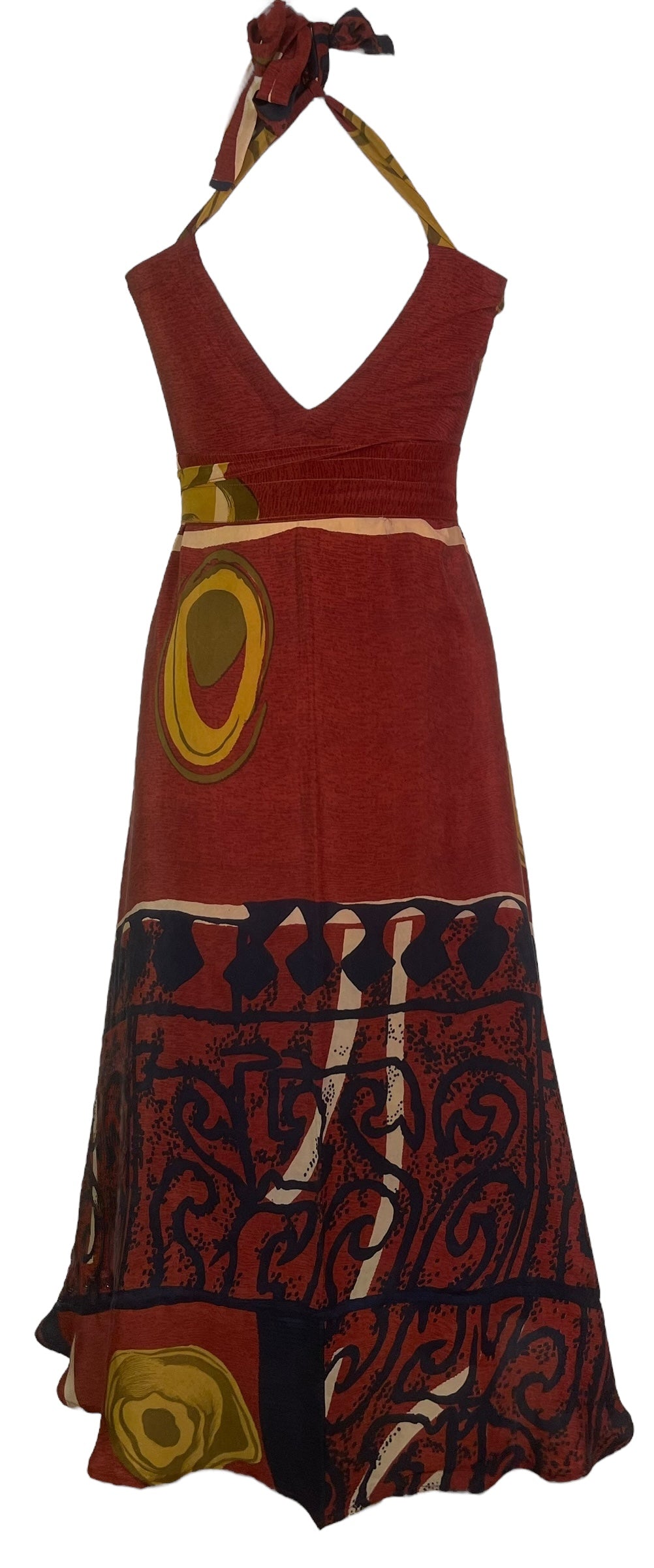 PRC7763 Avatar Pure Silk Maxi Dress with Belt