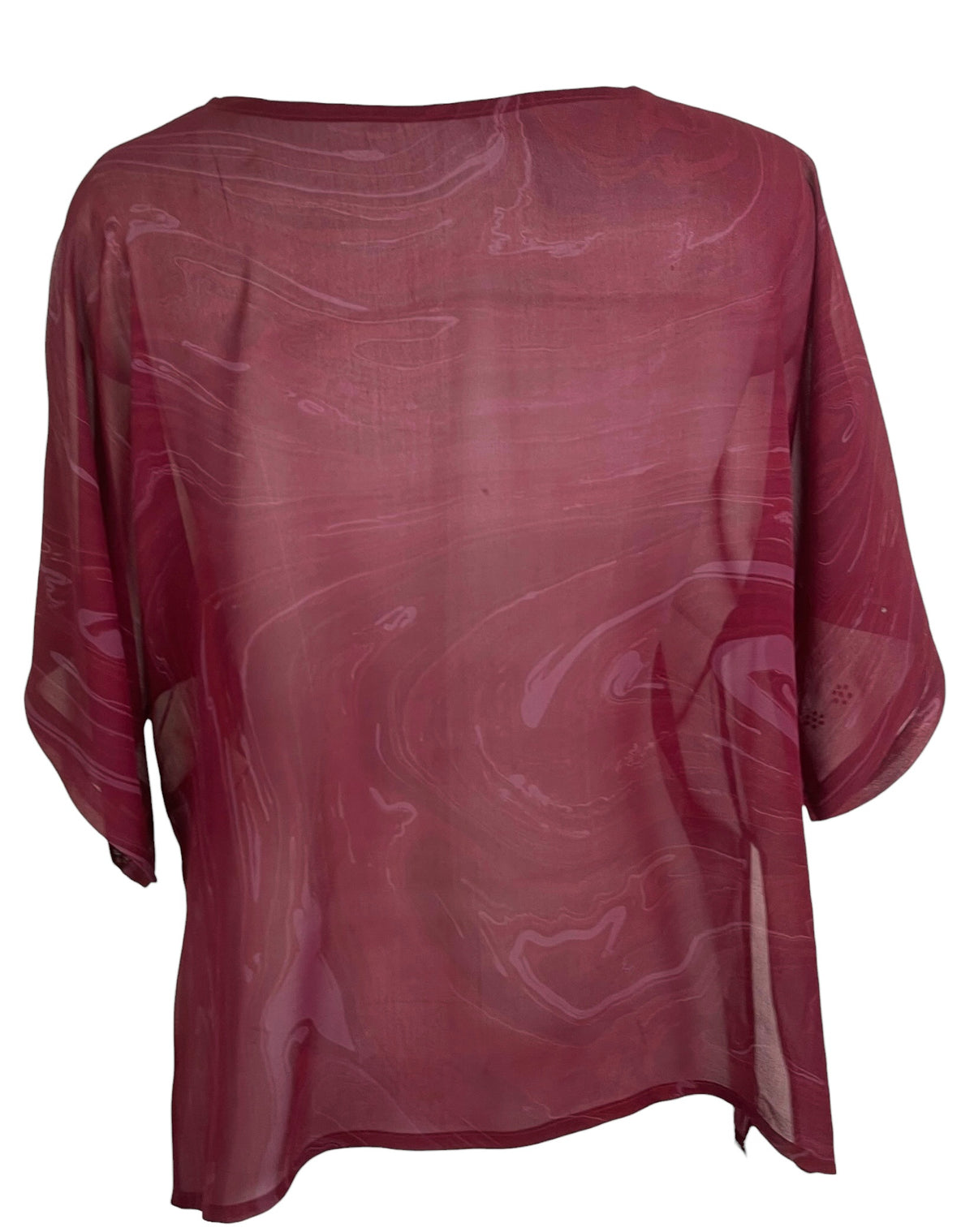 PRG8850 Sheer Avatar Pure Silk Side Slit Top by HOLD – Handmade ethical Side Slit Top from sariKNOTsari using upcycled silk. Designed in Canada for travel and slow fashion, loved from Toronto to LA to Sydney. Featuring Zsiska, Bryn Walker and Artisan Leather coats by Rejean Pepin, Pepin designs