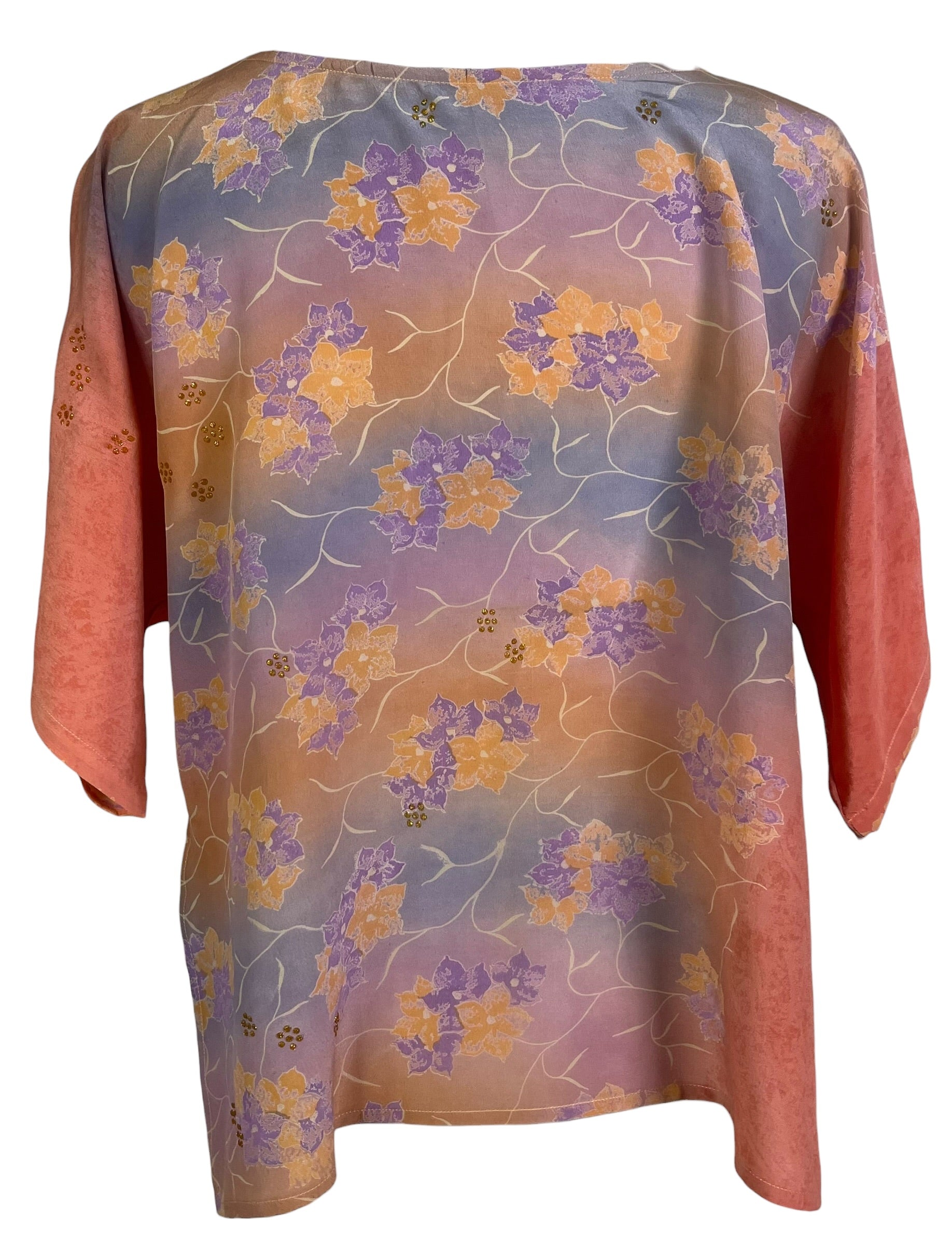 PRC8978 Avatar Pure Silk Side Slit Top