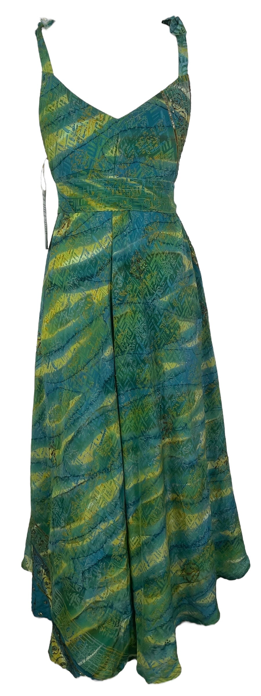 PRC7752 Avatar Pure Silk Maxi Dress with Belt