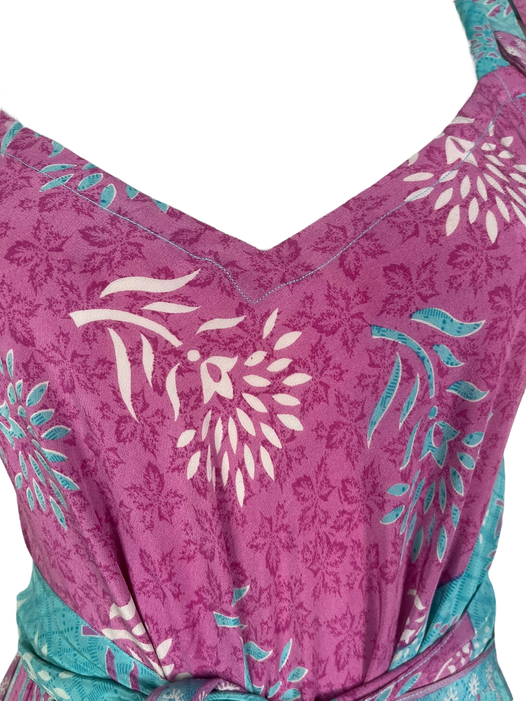 PRC8276 Avatar Pure Silk Maxi Dress with Belt