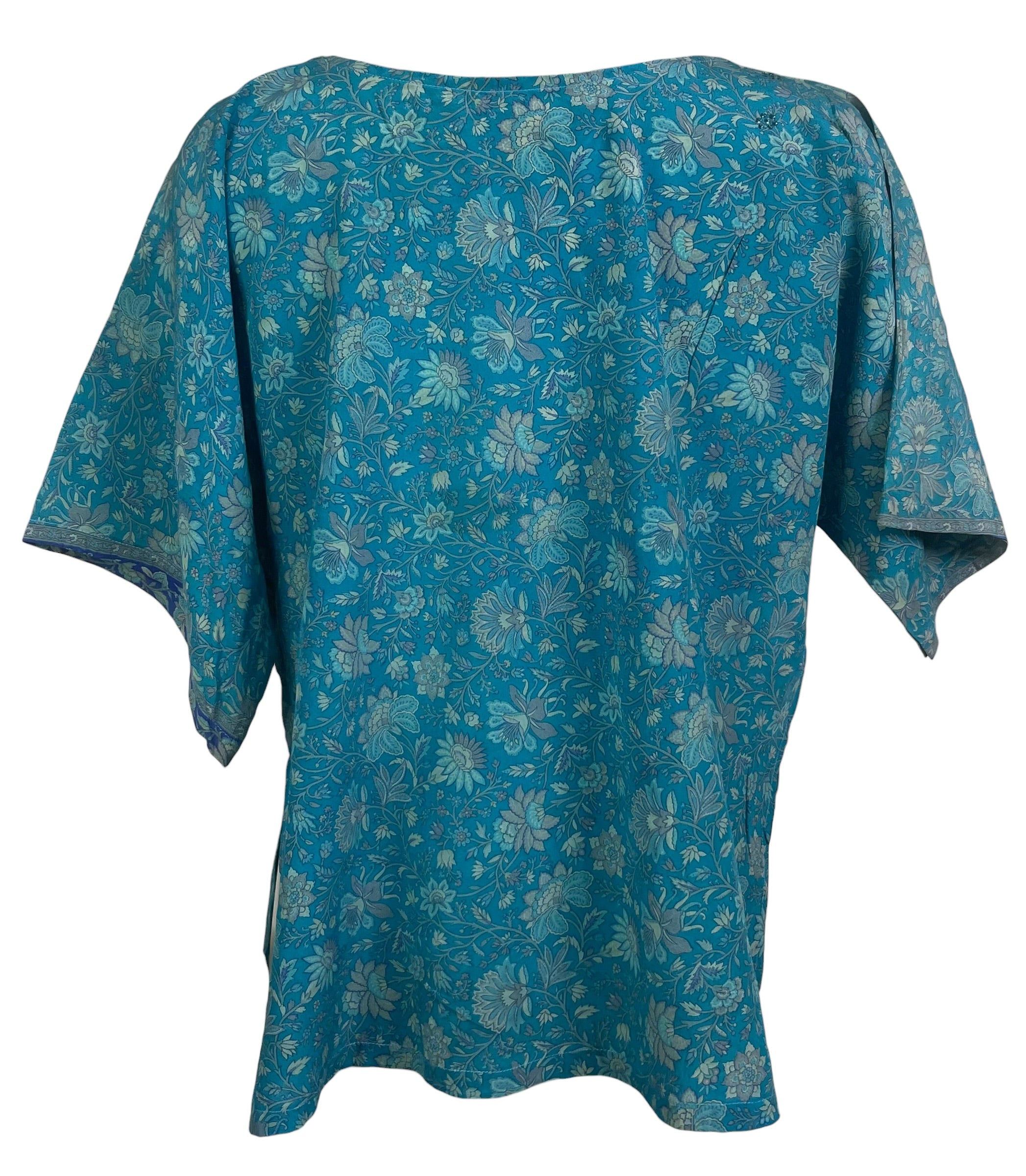 PRC8976 Wabi Sabi Pure Silk Side Slit Top