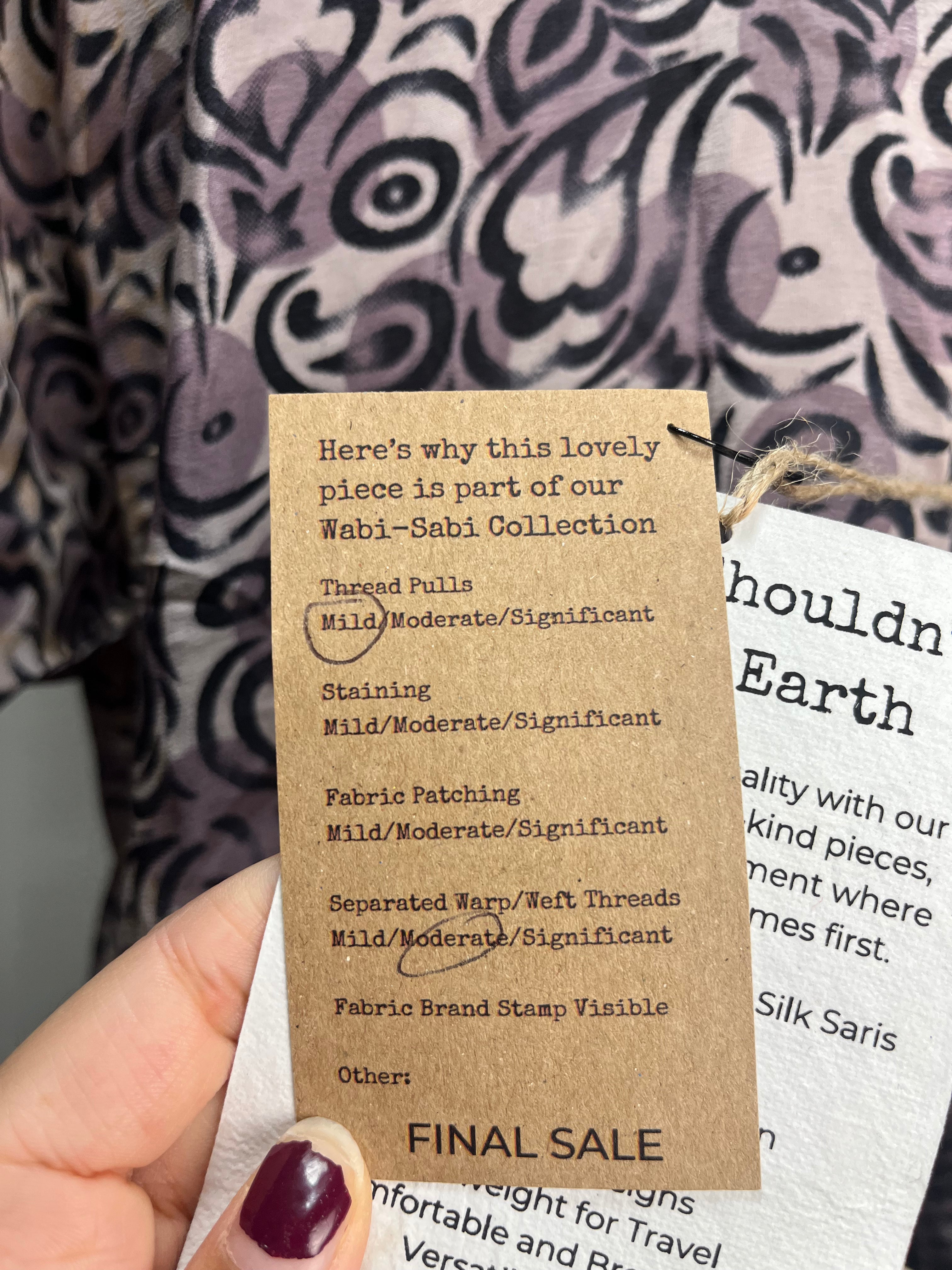 PRC8000B Wabi Sabi Pure Silk Boxy Top