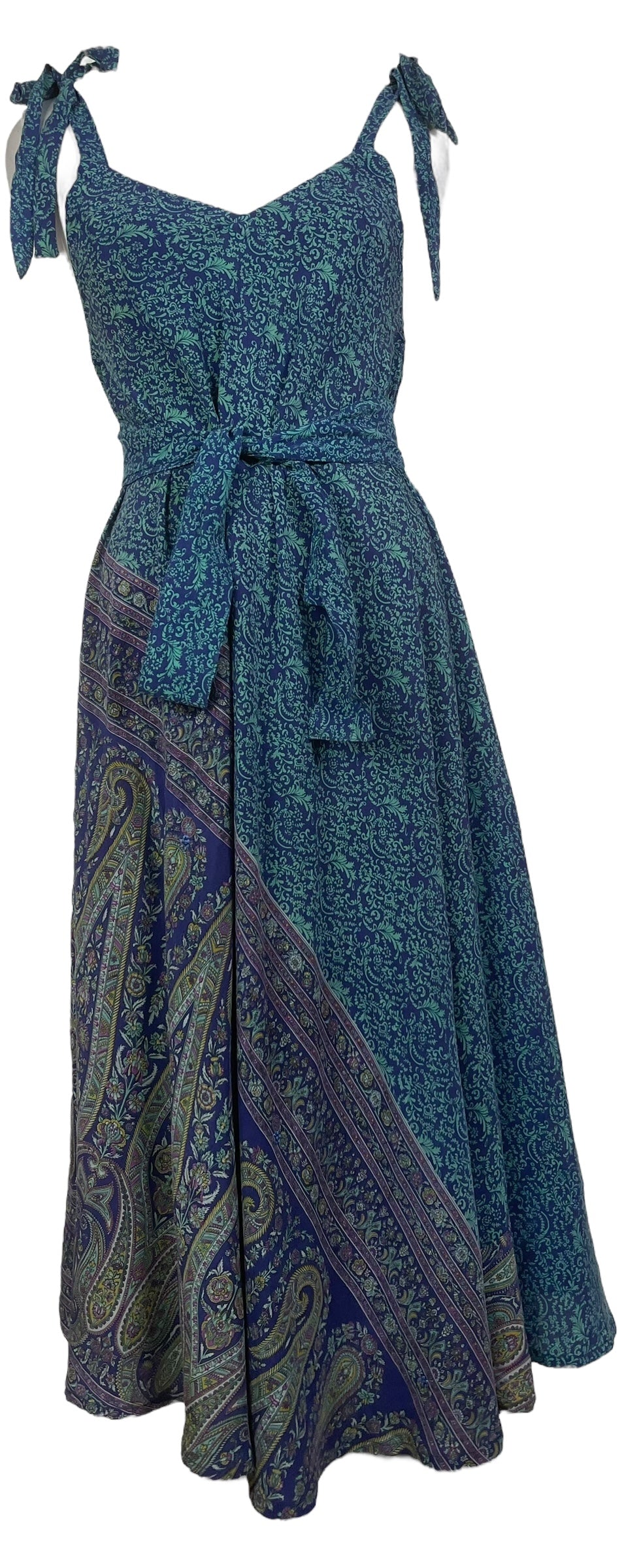 PRC7748 Avatar Pure Silk Maxi Dress with Belt