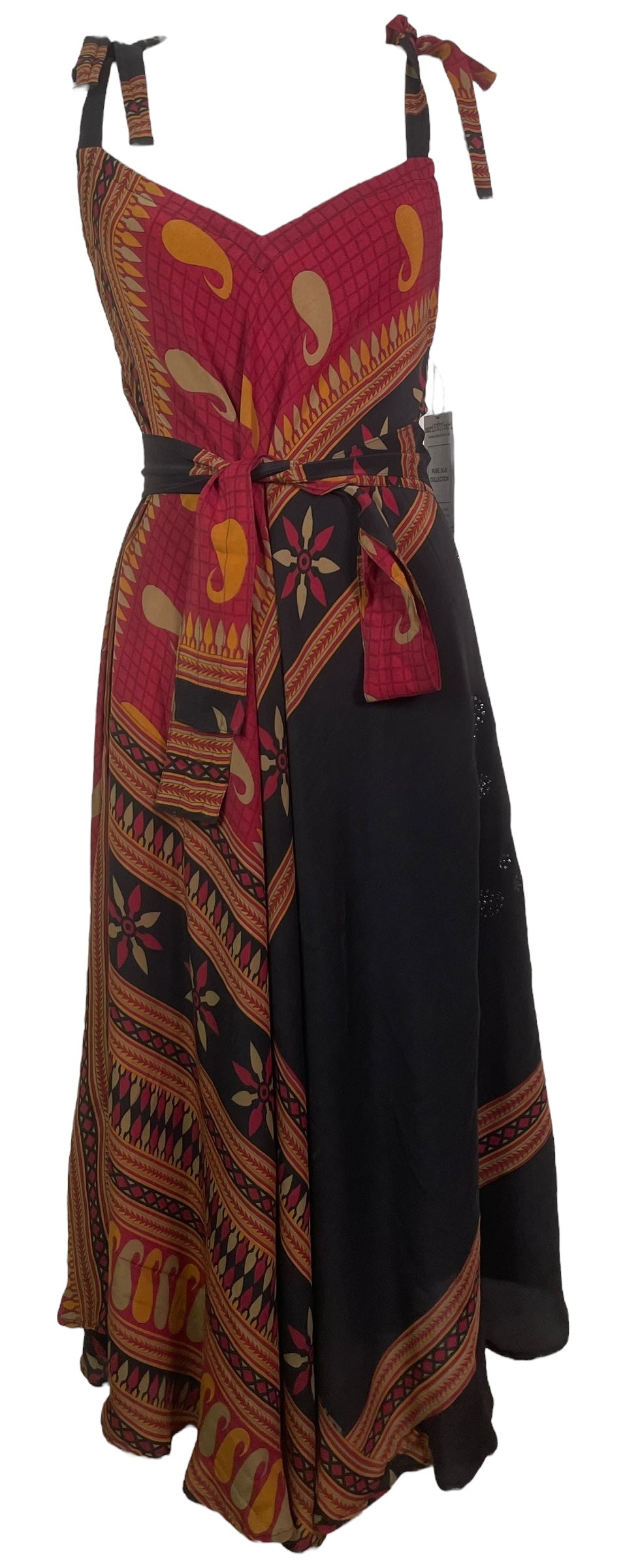 PRC8293 Avatar Pure Silk Maxi Dress with Belt