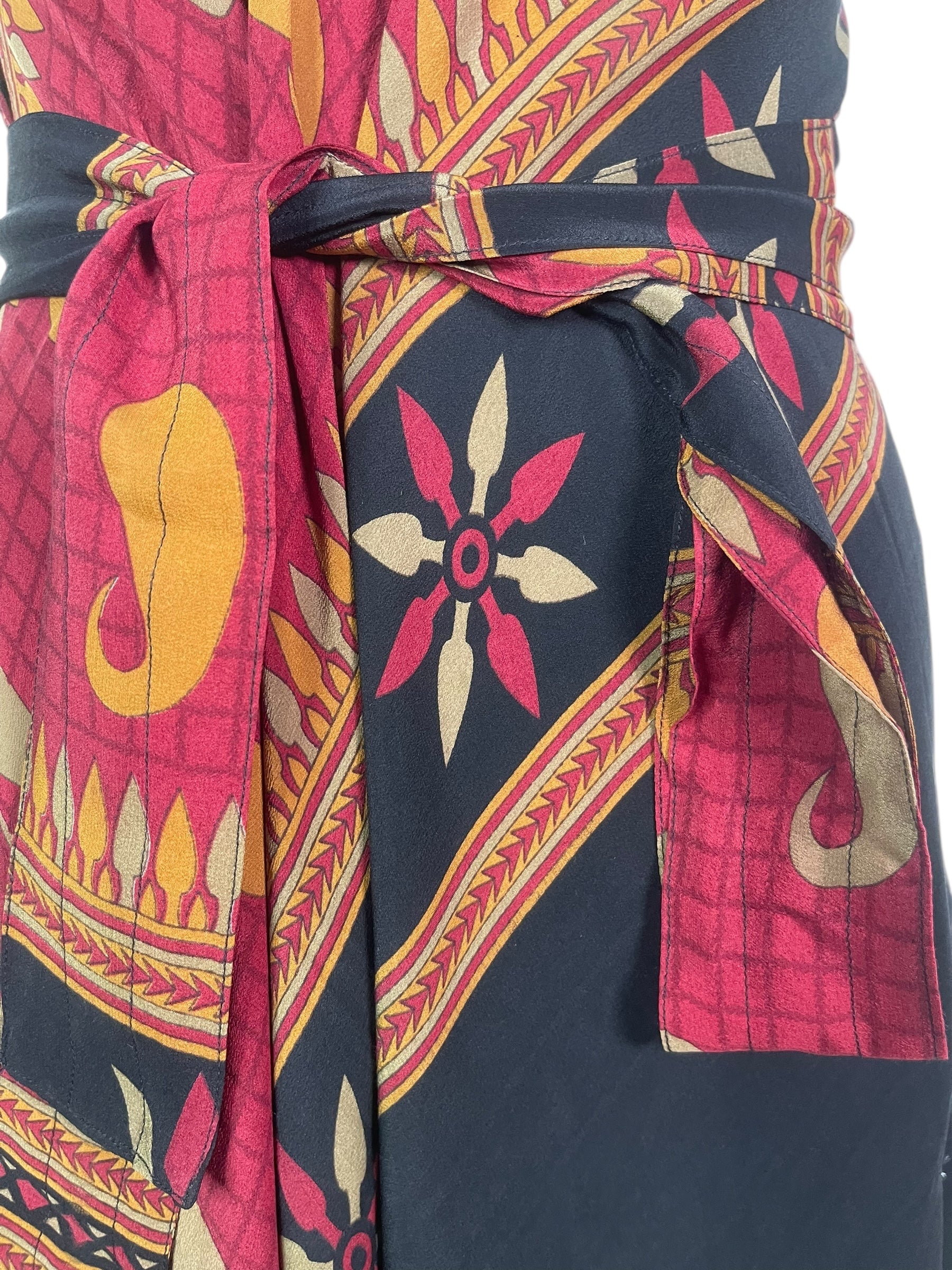 PRC8293 Avatar Pure Silk Maxi Dress with Belt