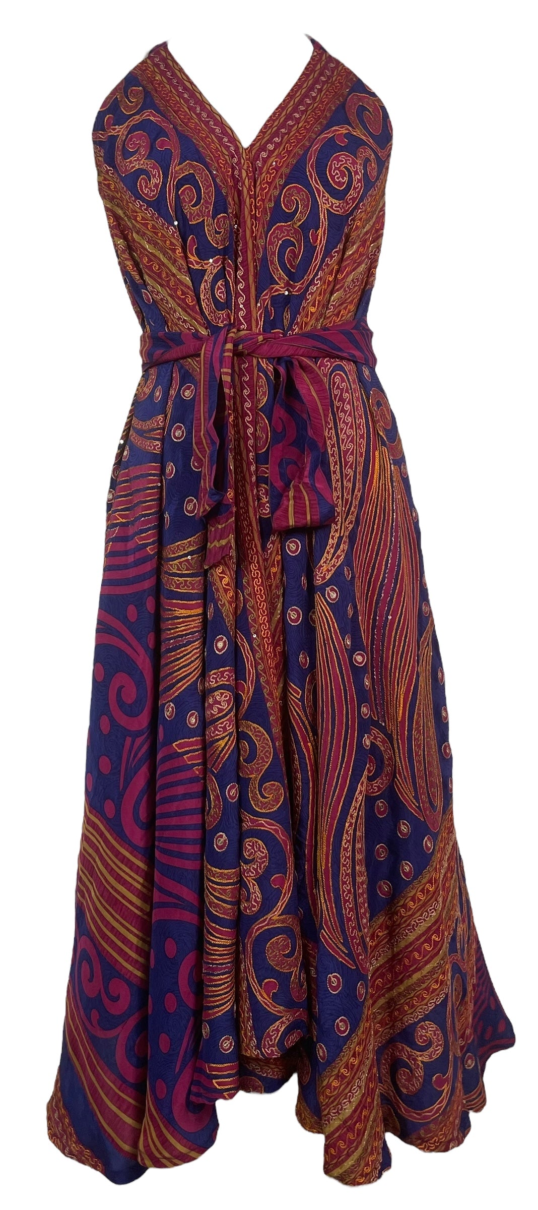 PRC8277 Avatar Pure Silk Maxi Dress with Belt