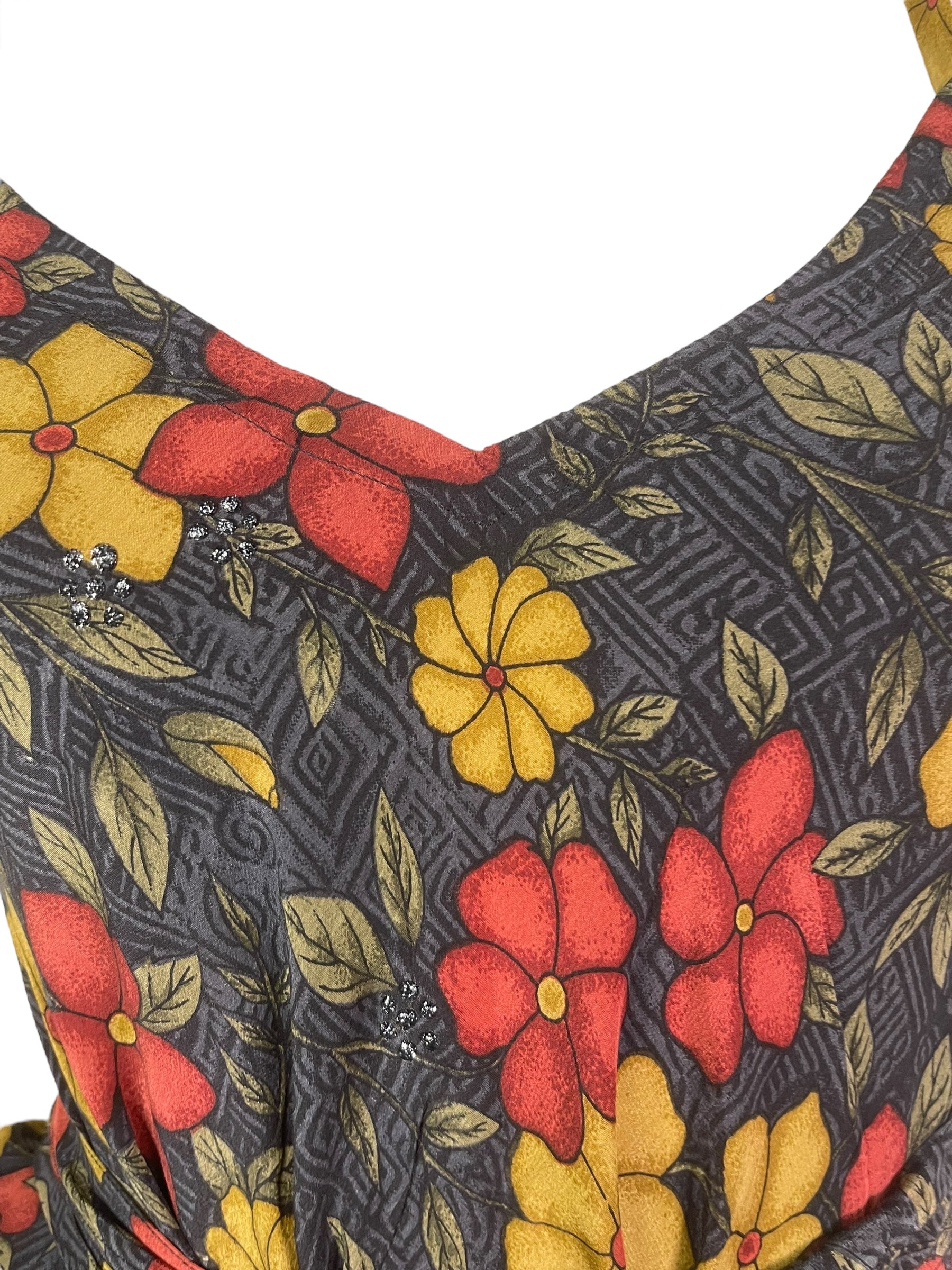 PRC7749 Avatar Pure Silk Maxi Dress with Belt