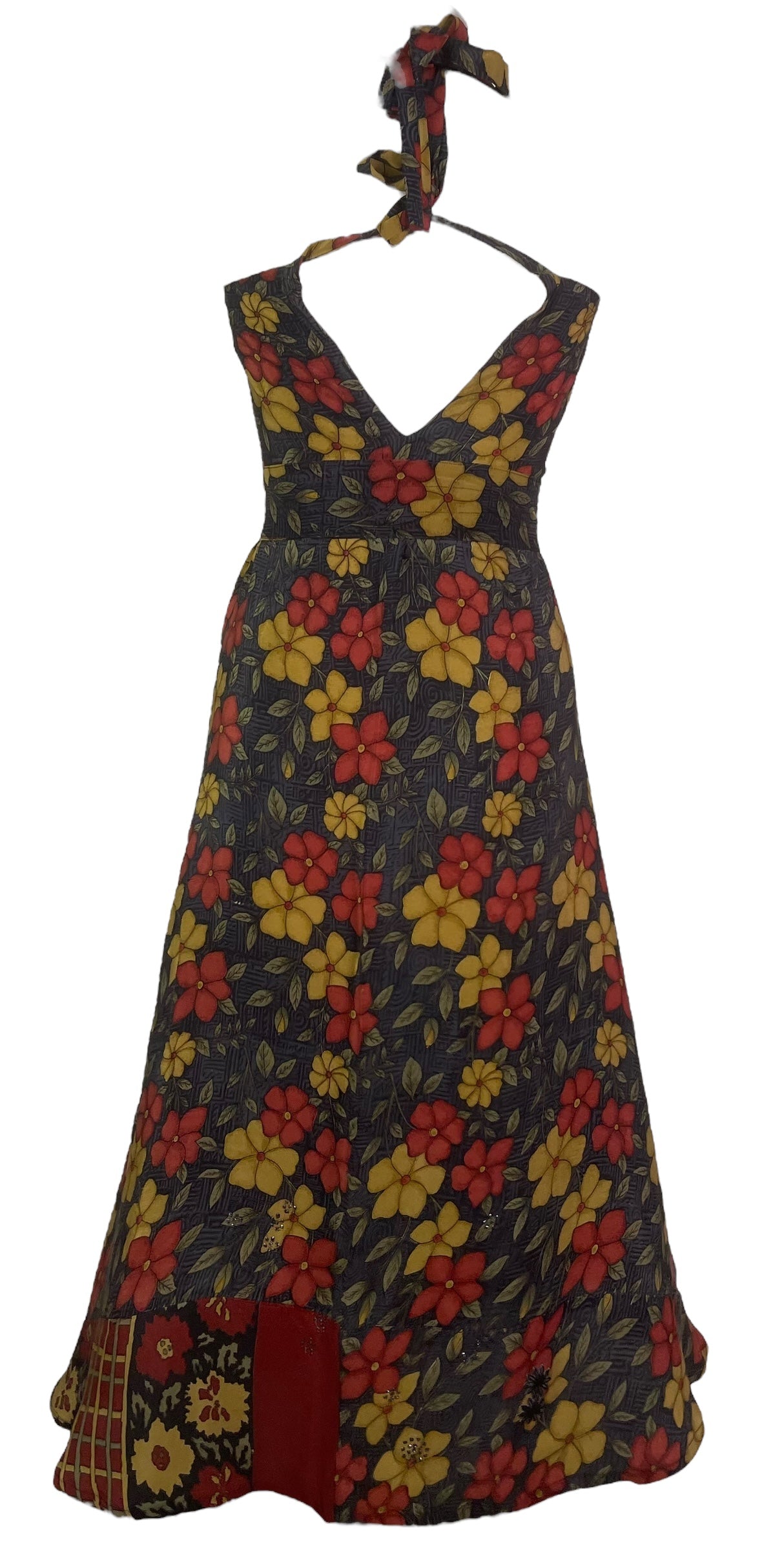 PRC7749 Avatar Pure Silk Maxi Dress with Belt