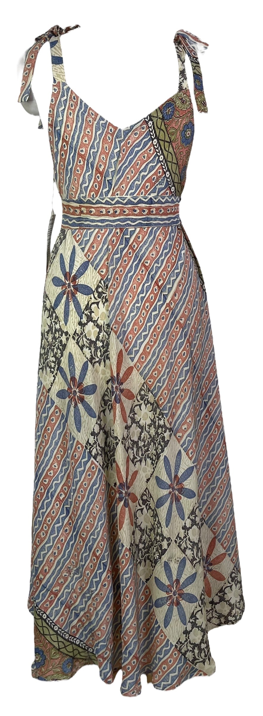 PRC8281 Avatar Pure Silk Maxi Dress with Belt