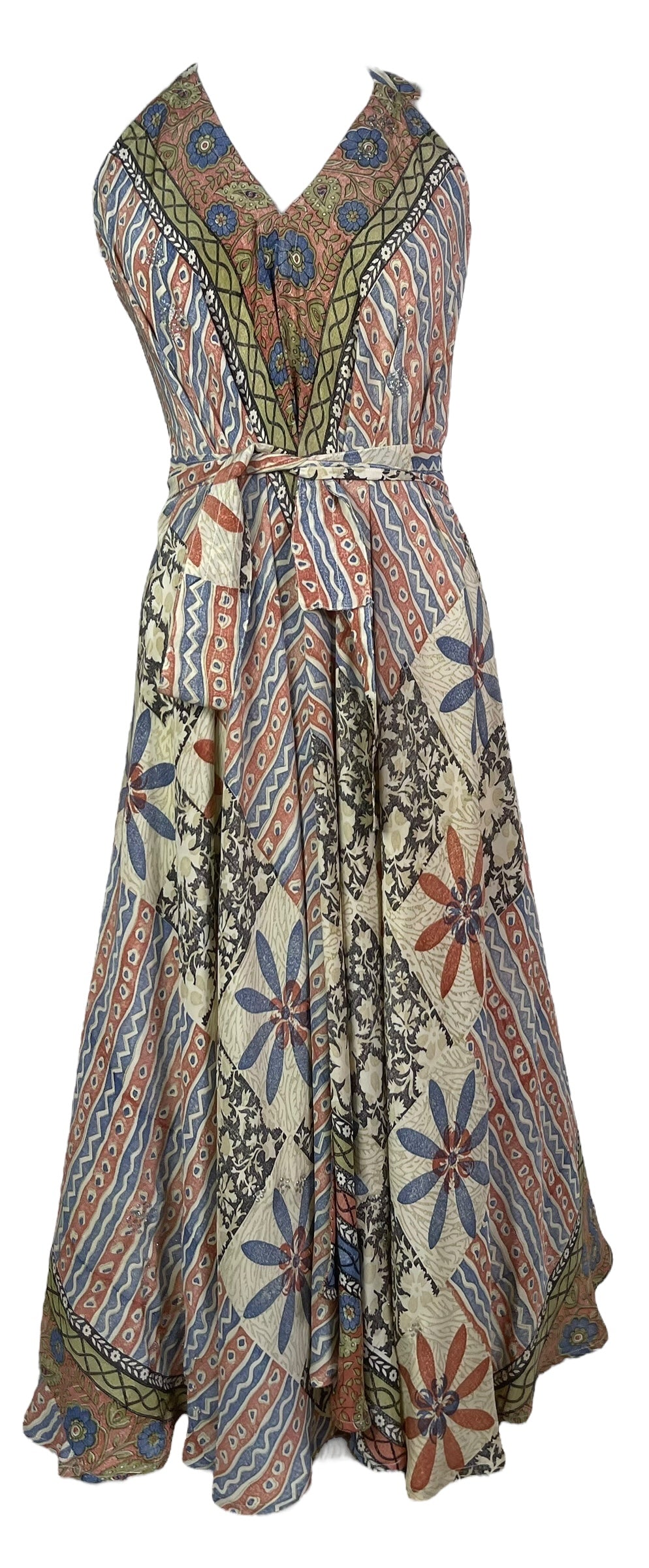 PRC8281 Avatar Pure Silk Maxi Dress with Belt