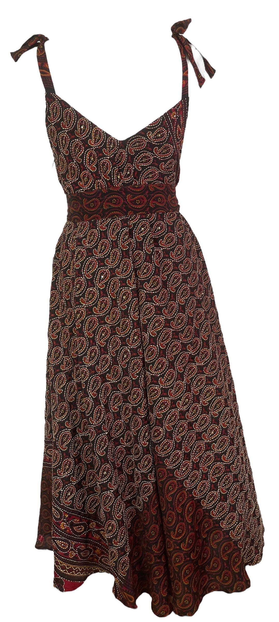 PRC7750 Avatar Pure Silk Maxi Dress with Belt