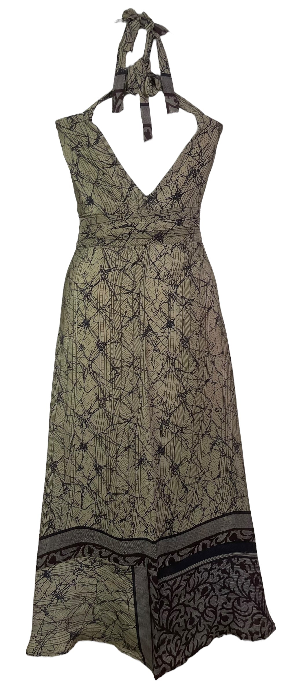 PRC7747 Avatar Pure Silk Maxi Dress with Belt