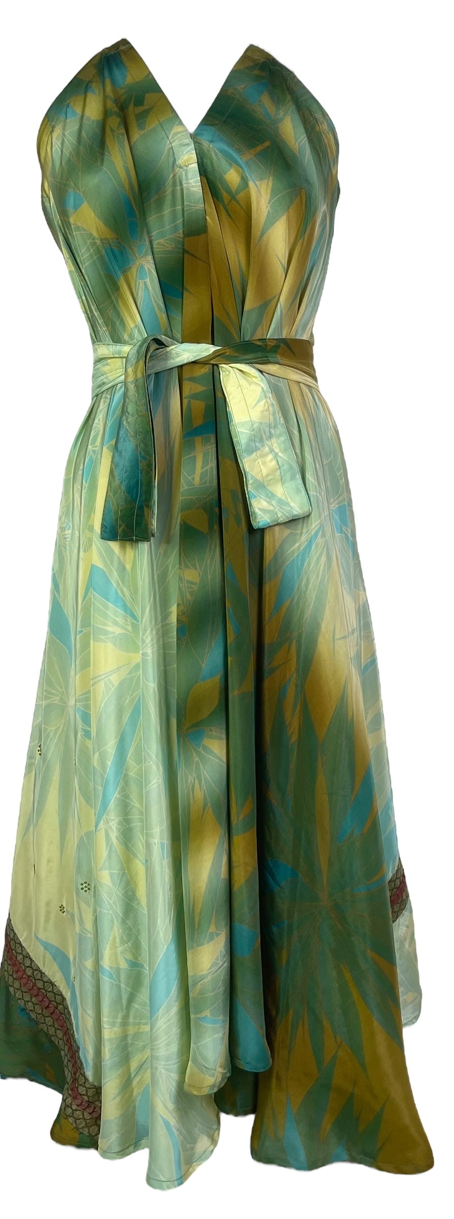 PRC8290 Avatar Pure Silk Maxi Dress with Belt