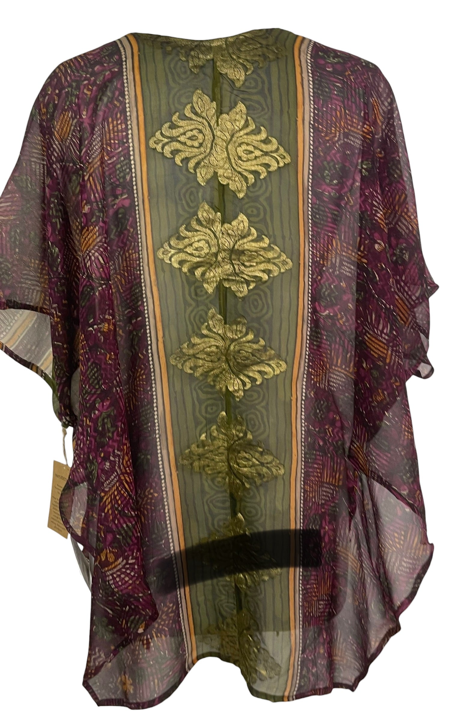 PRG9035 Sheer Wabi Sabi Pure Silk Waterfall Top
