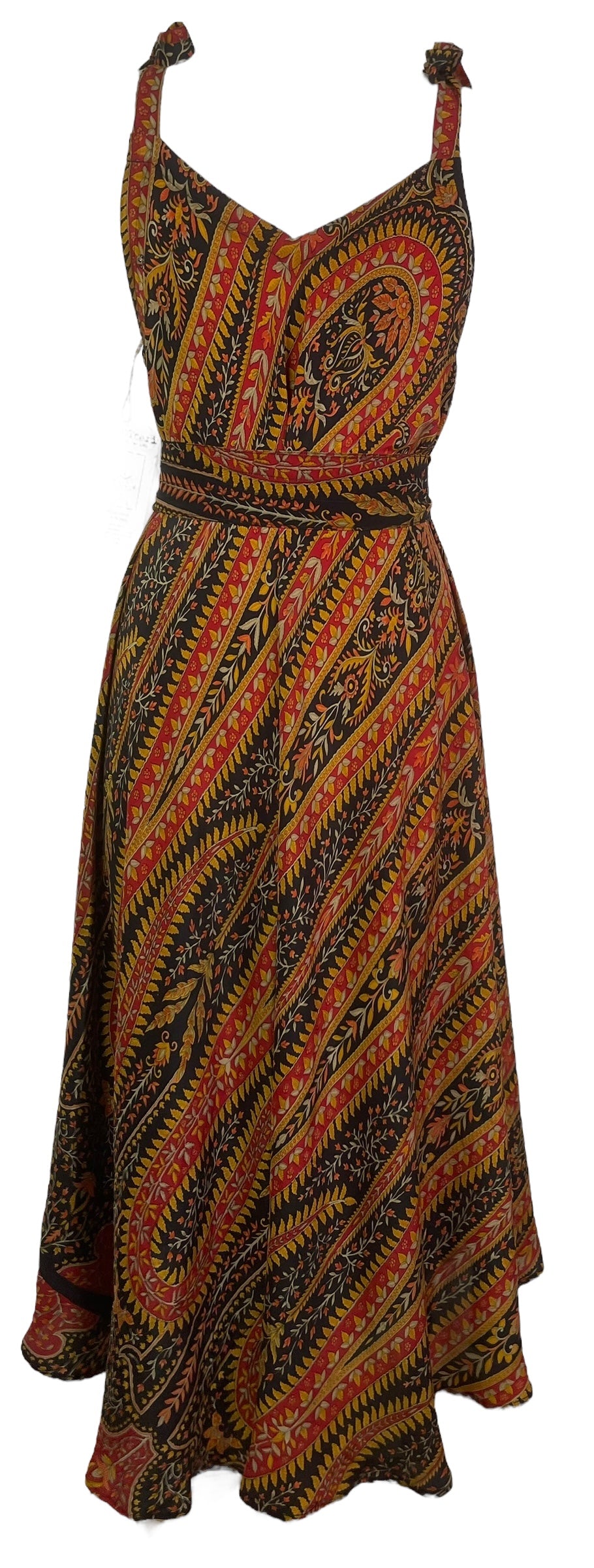 PRC8282 Avatar Pure Silk Maxi Dress with Belt