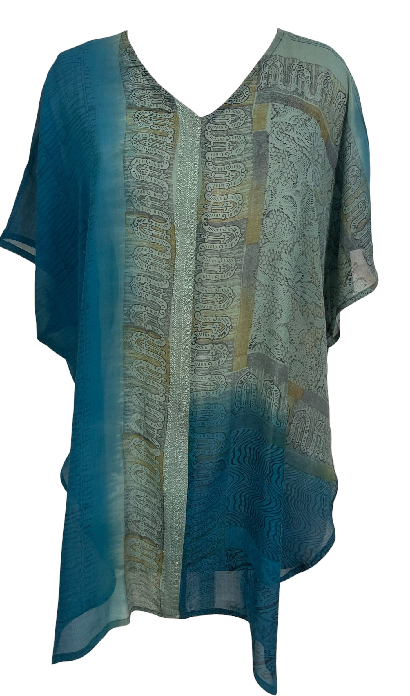 PRG9038 Sheer Wabi Sabi Pure Silk Waterfall Top
