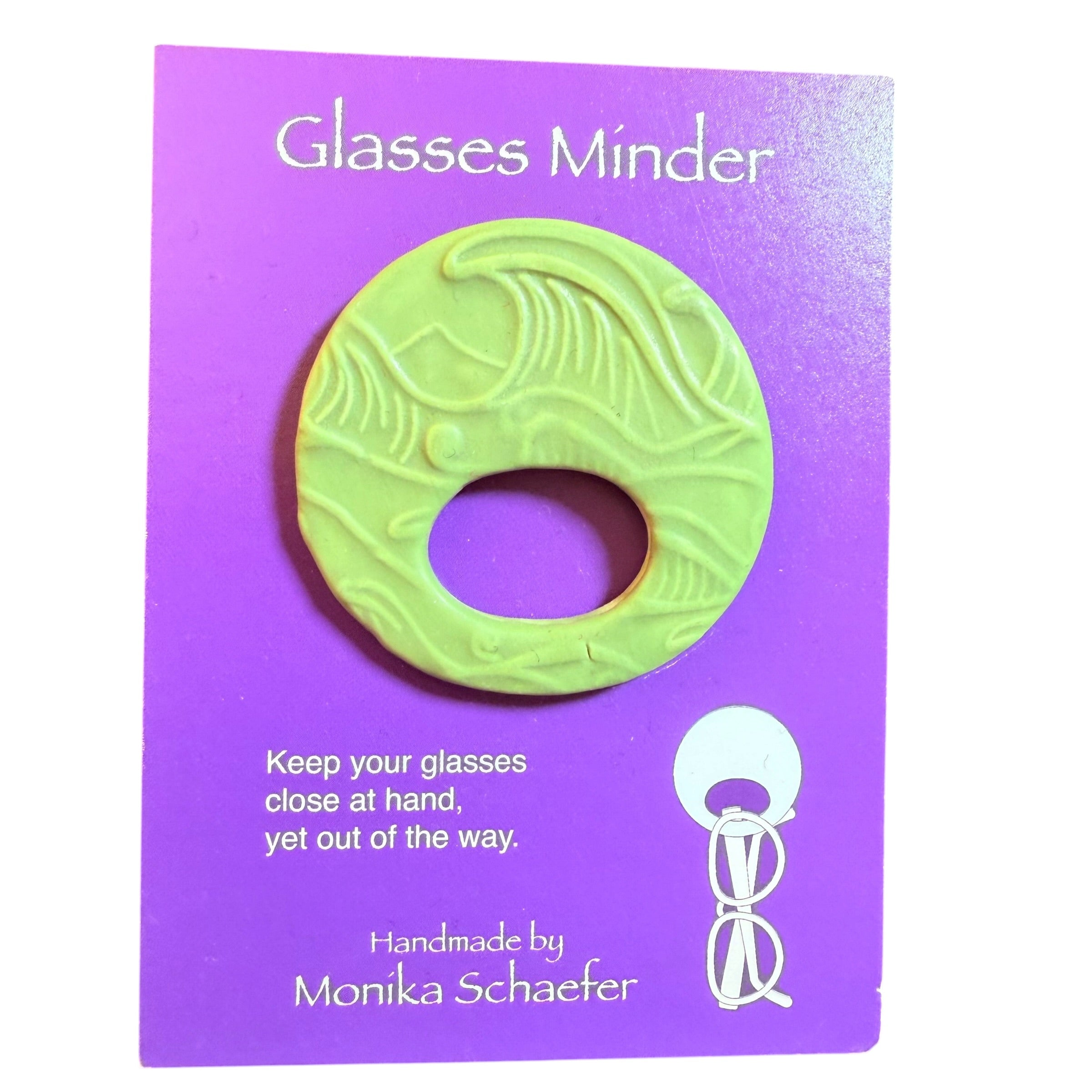 Lime Waves Ceramic Glasses Minder