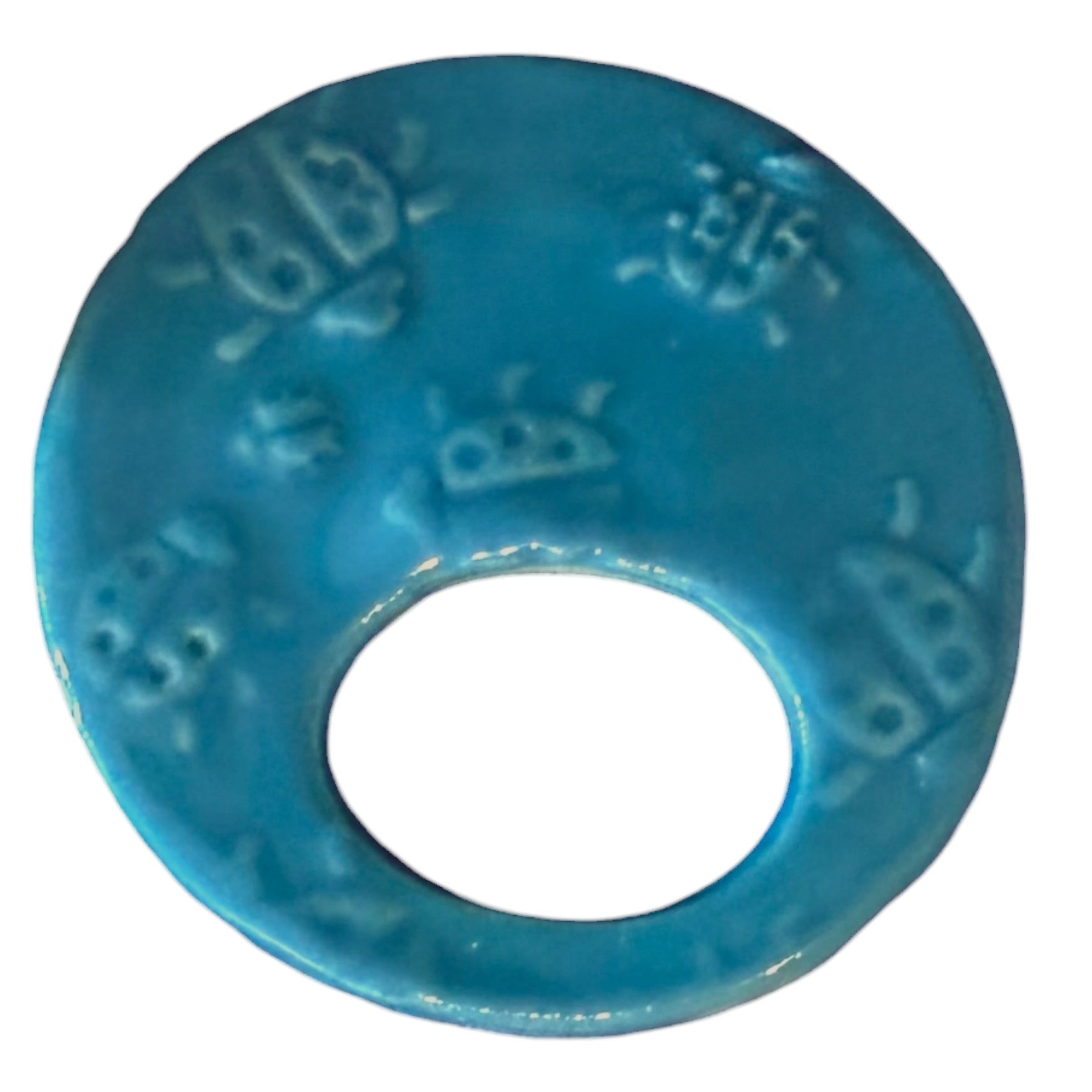 Teal Blue Ladybug Ceramic Glasses Minder
