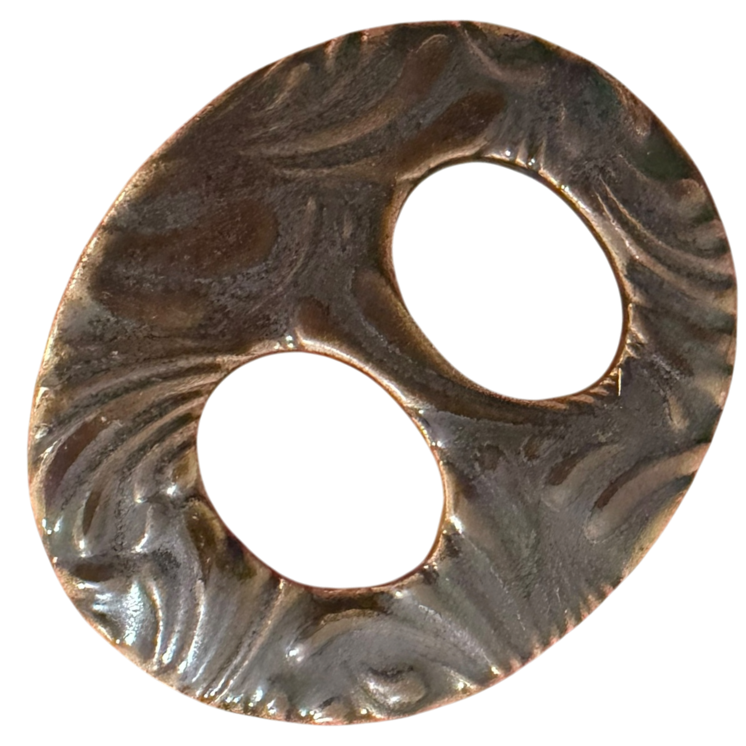 Fig Acanthus Leaves Ceramic Scarf Ring