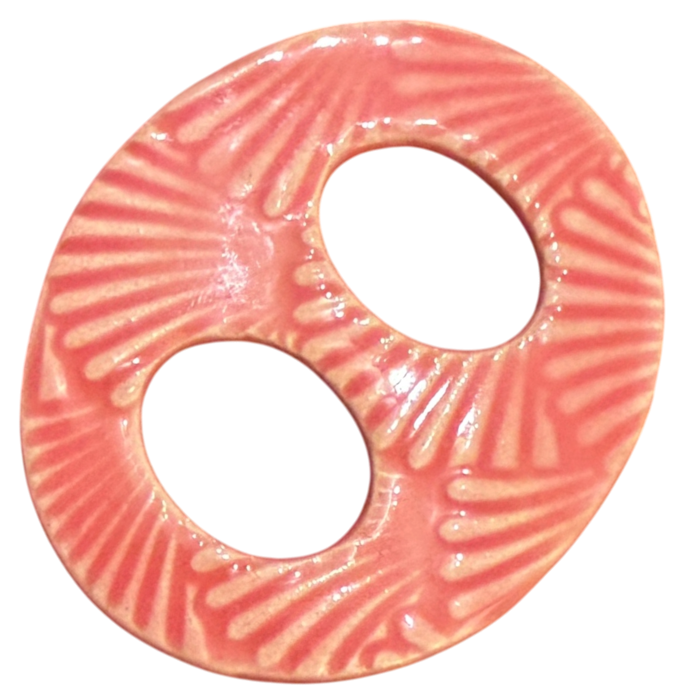 Coral Sea Shells Ceramic Scarf Ring