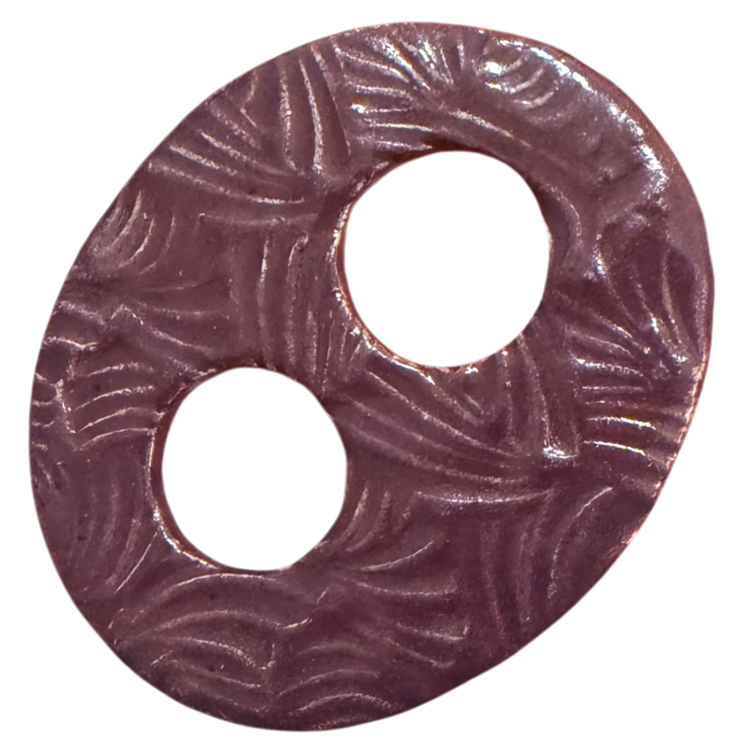Eggplant Geometrics Ceramic Scarf Ring