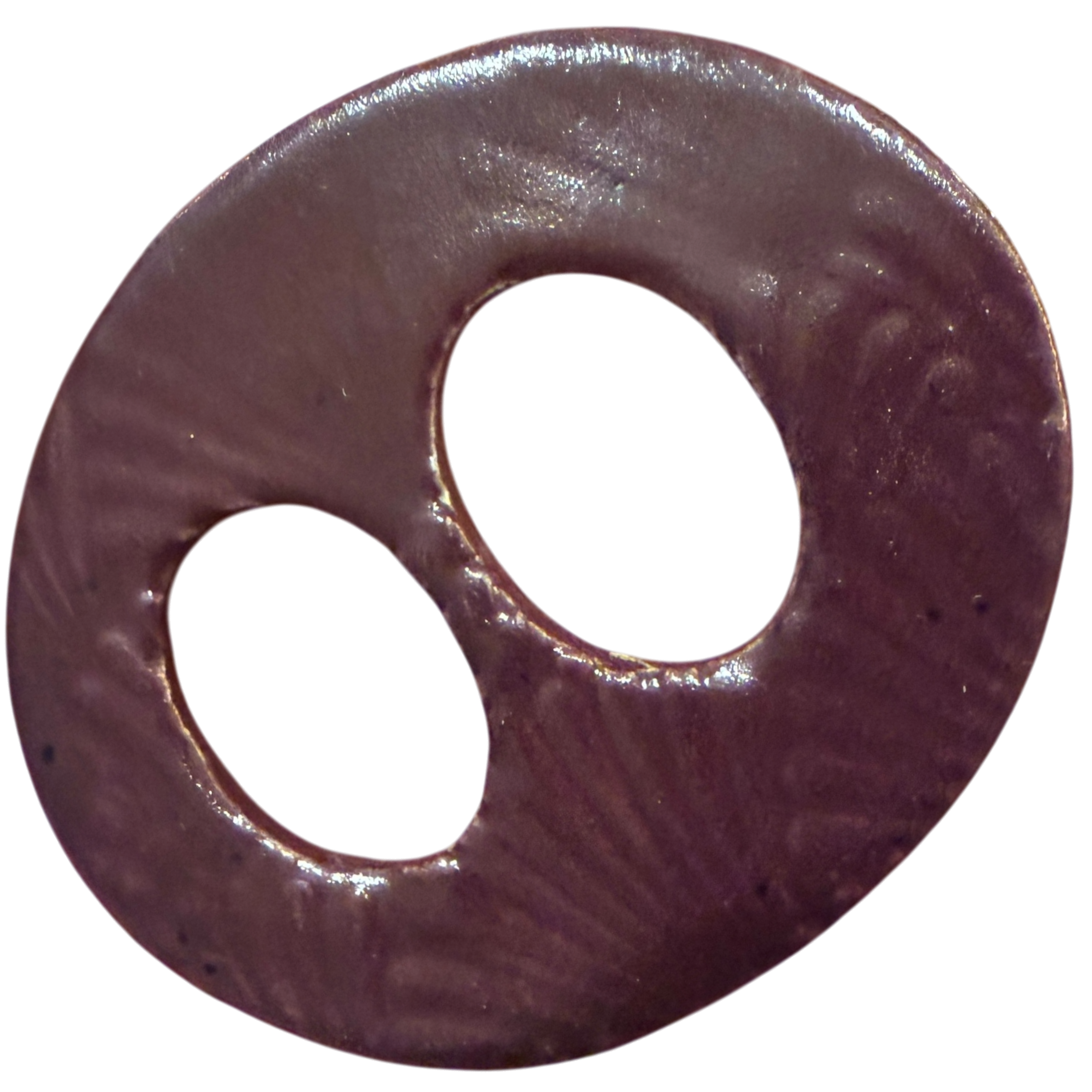 Eggplant Sea Shells Ceramic Scarf Ring