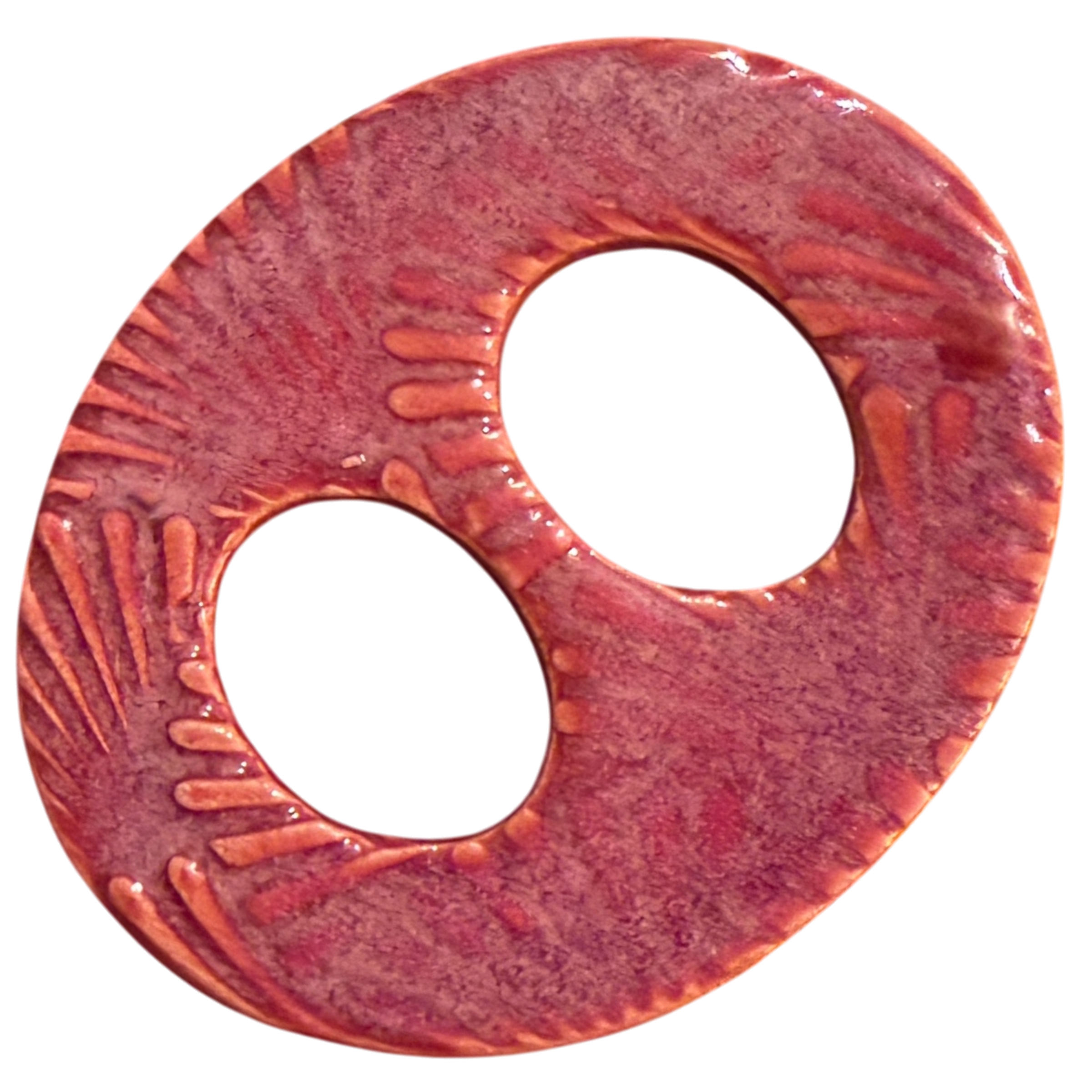Raspberry Ceramic Scarf Ring