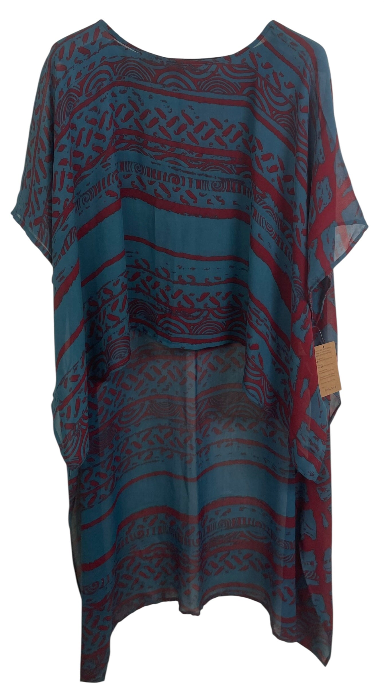 PRG8922 Sheer Wabi Sabi Pure Silk Hi Lo Top