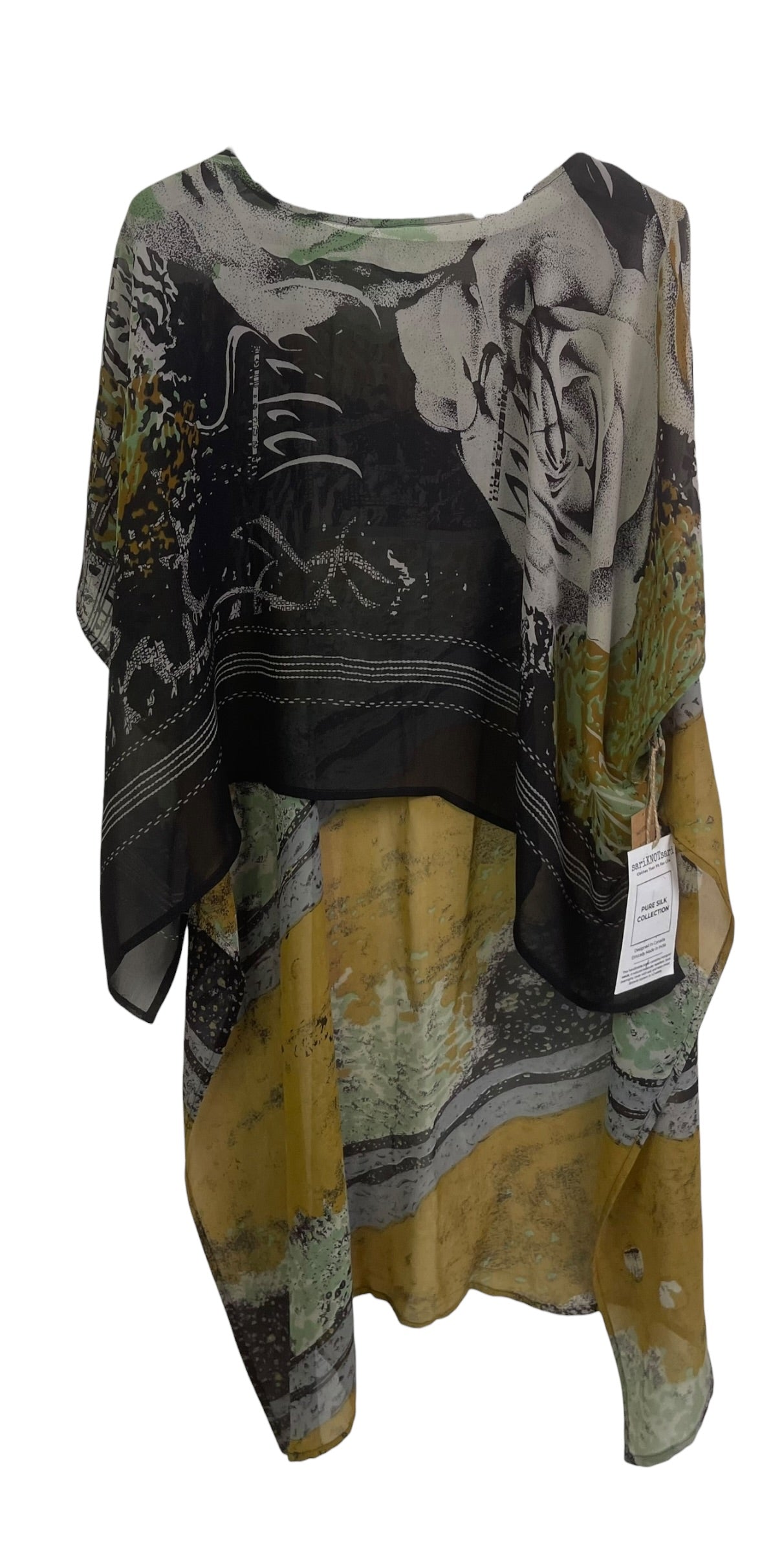 PRG9021 Sheer Wabi Sabi Pure Silk Hi Lo Top