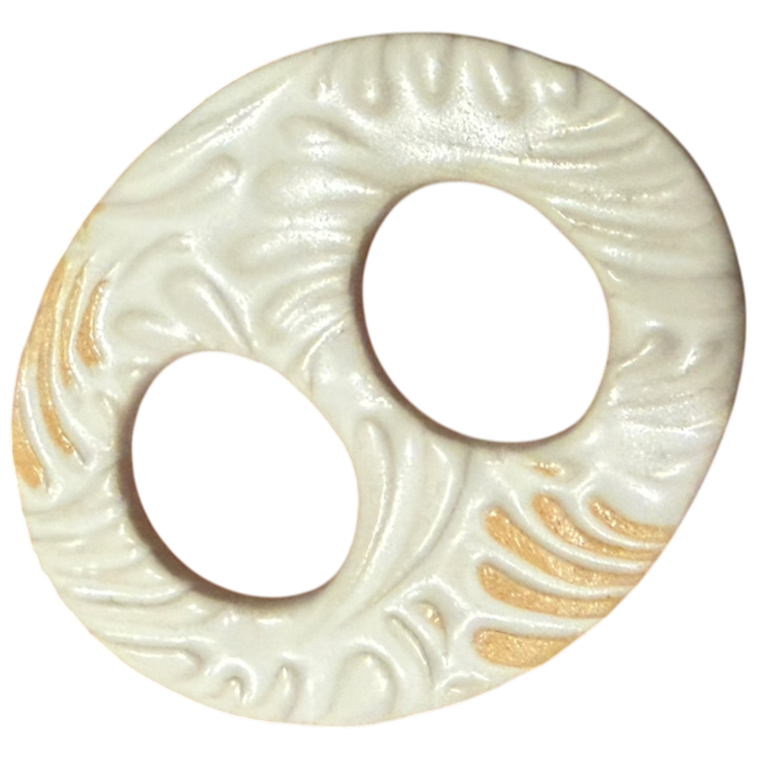 Arctic Acanthus Ceramic Scarf Ring