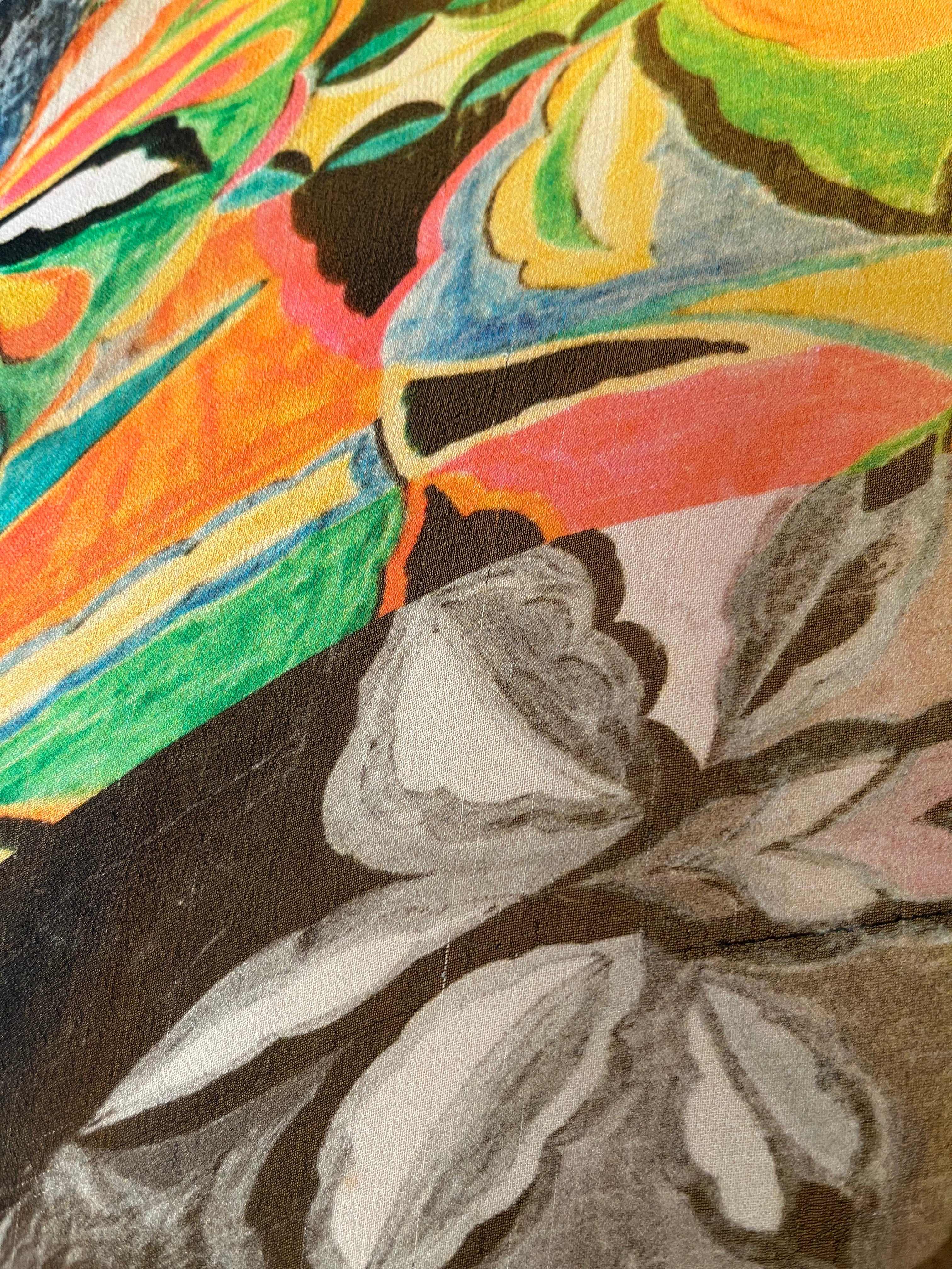 PRG8269 Sheer Wabi Sabi Pure Silk Midi Length Kaftan