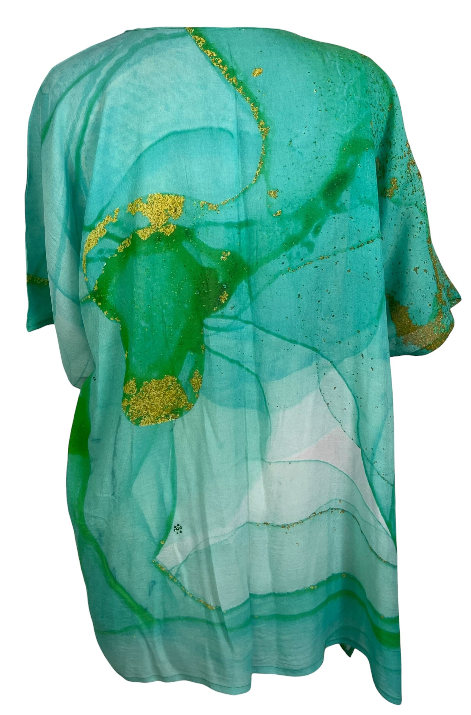 Releases Sunday at 8pm EST PRG9025 Sheer Avatar Pure Silk Kimono-Sleeved Jacket with Belt