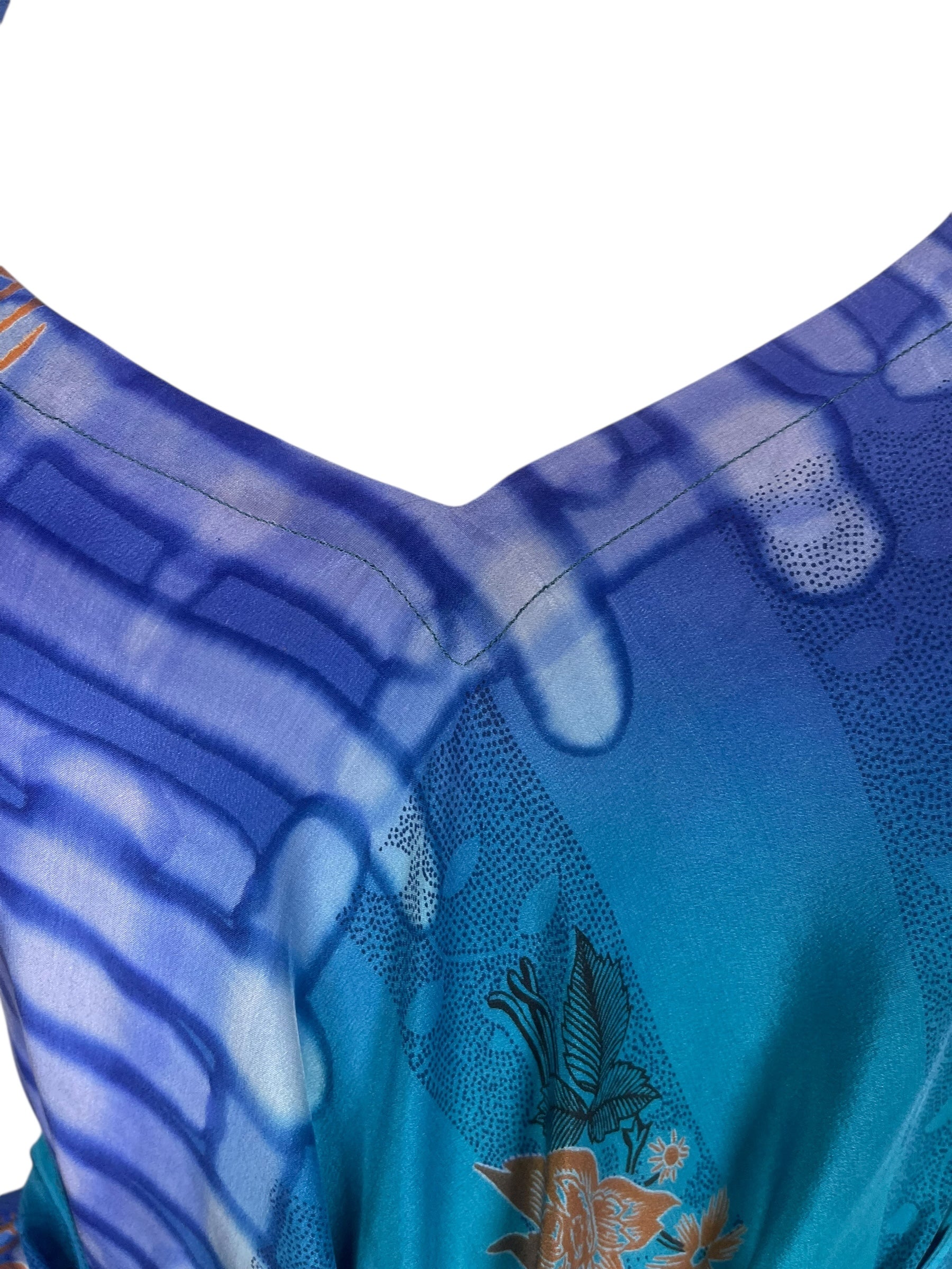 PRC8280 Wabi Sabi Pure Silk Maxi Dress with Belt