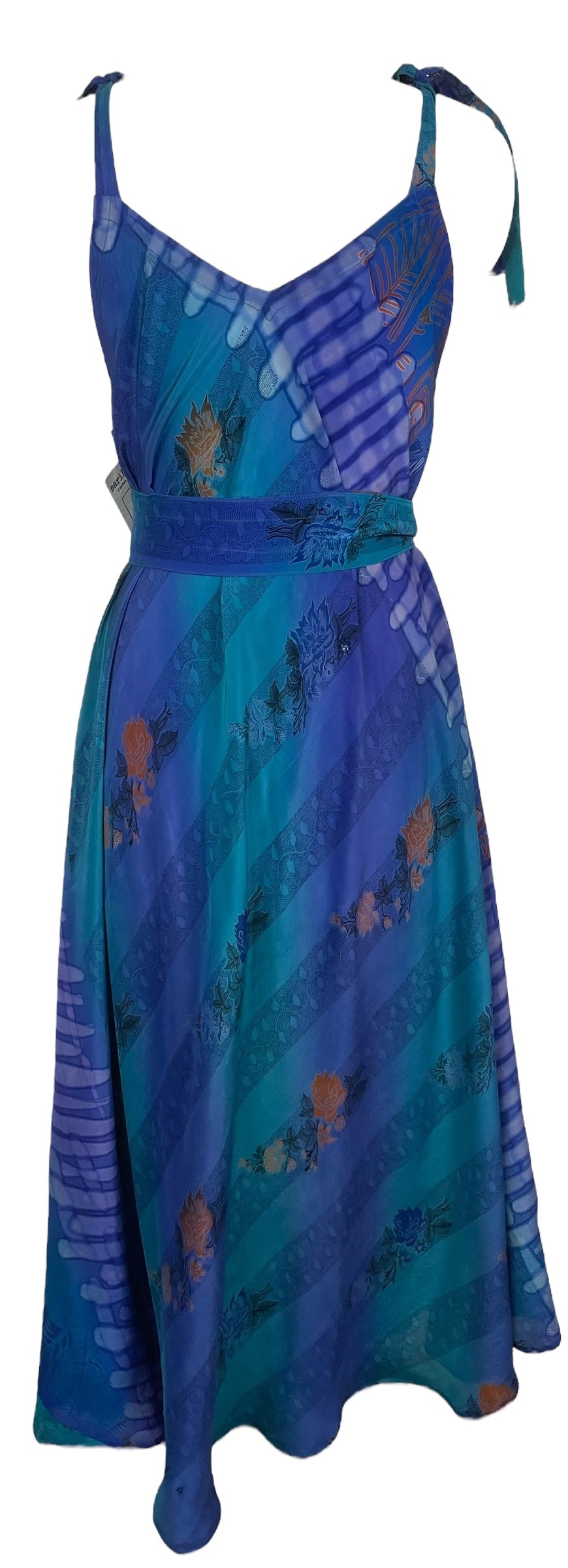 PRC8280 Wabi Sabi Pure Silk Maxi Dress with Belt