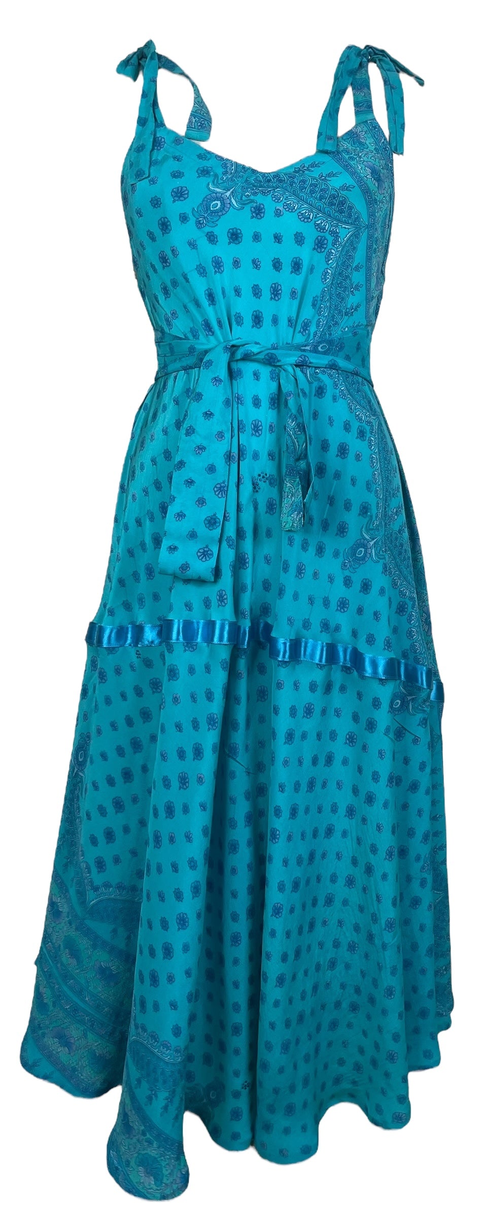 PRC8284 Wabi Sabi Pure Silk Maxi Dress with Belt