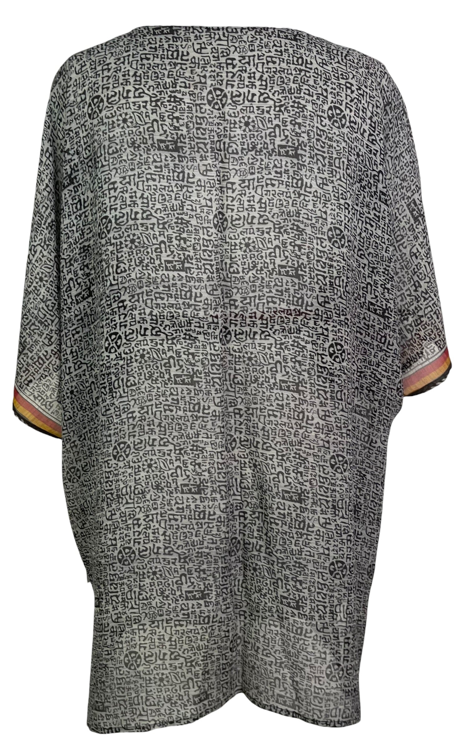 Releases Sunday at 8pm EST PRG9023 Sheer Wabi Sabi Pure Silk Kimono-Sleeved Jacket with Belt