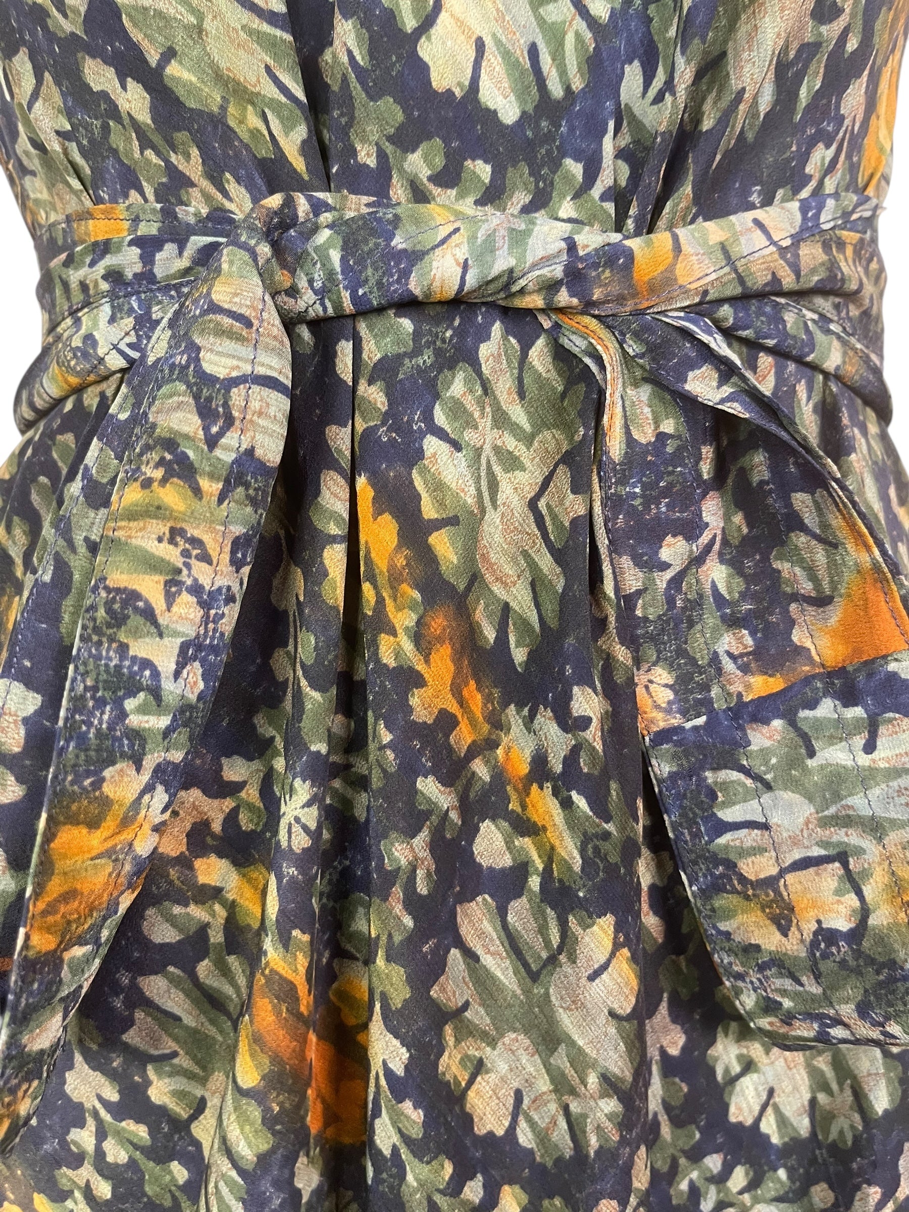 PRC8279 Wabi Sabi Pure Silk Maxi Dress with Belt