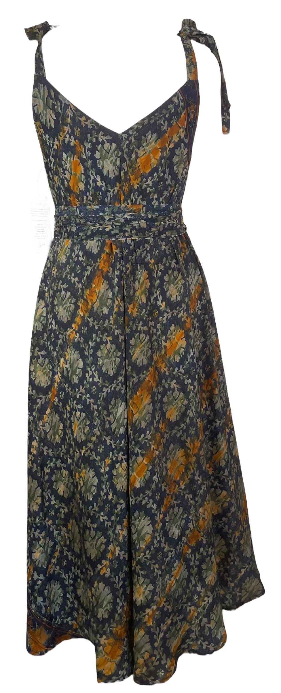 PRC8279 Wabi Sabi Pure Silk Maxi Dress with Belt