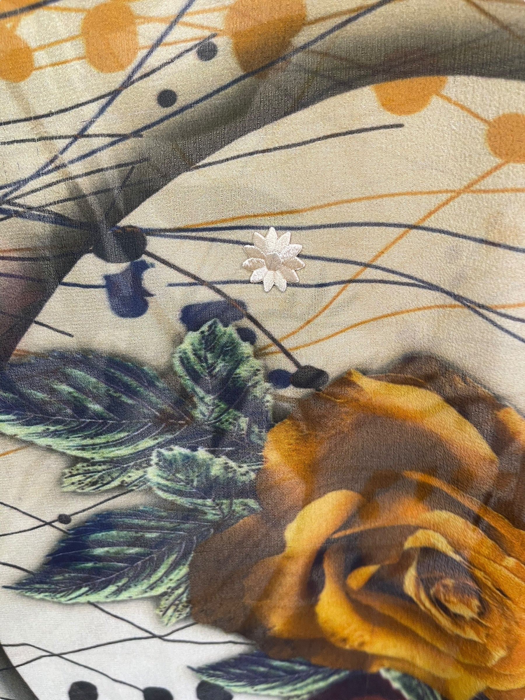 PRG8264 Sheer Avatar Long Pure Silk Kimono Sleeved Duster with Belt