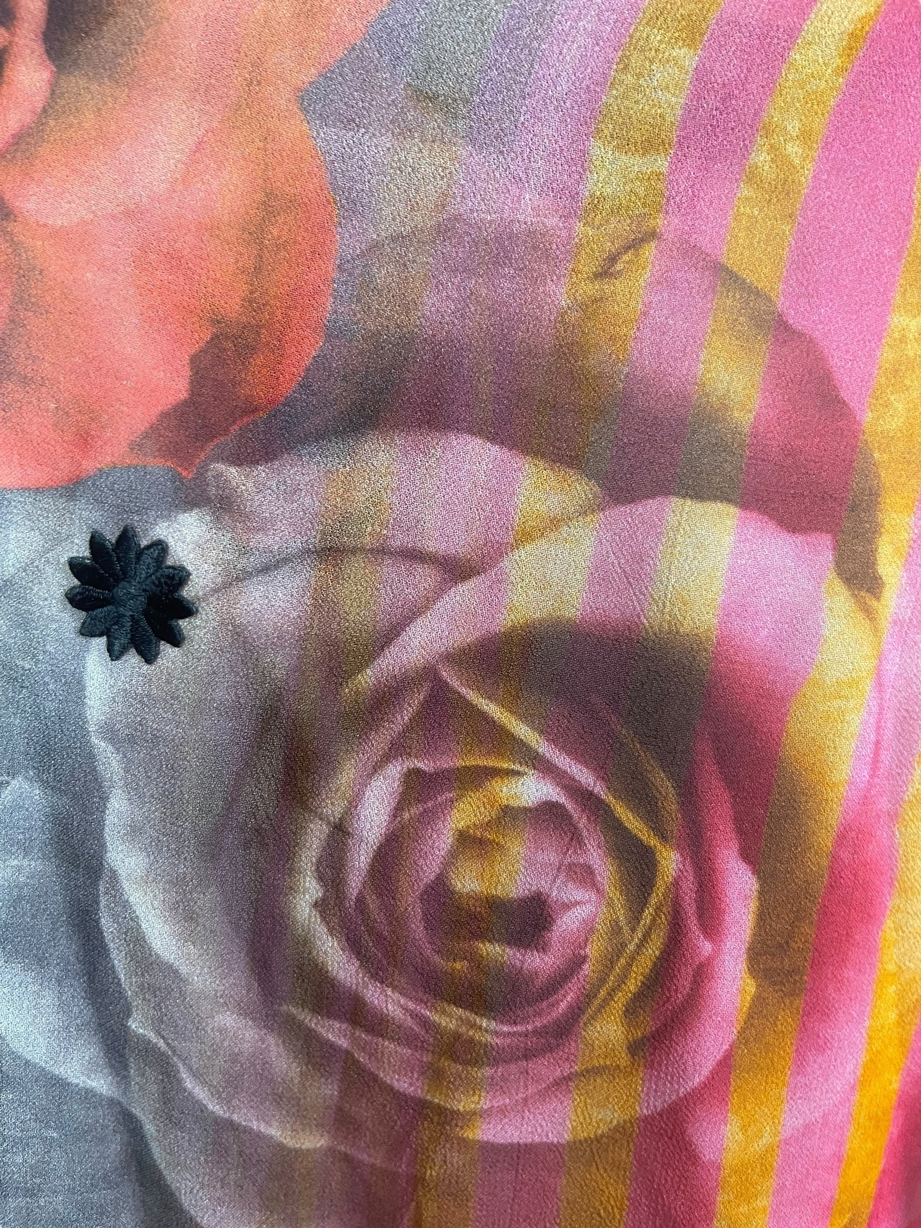 PRG8051 Sheer Avatar Long Pure Silk Kimono Sleeved Duster with Belt