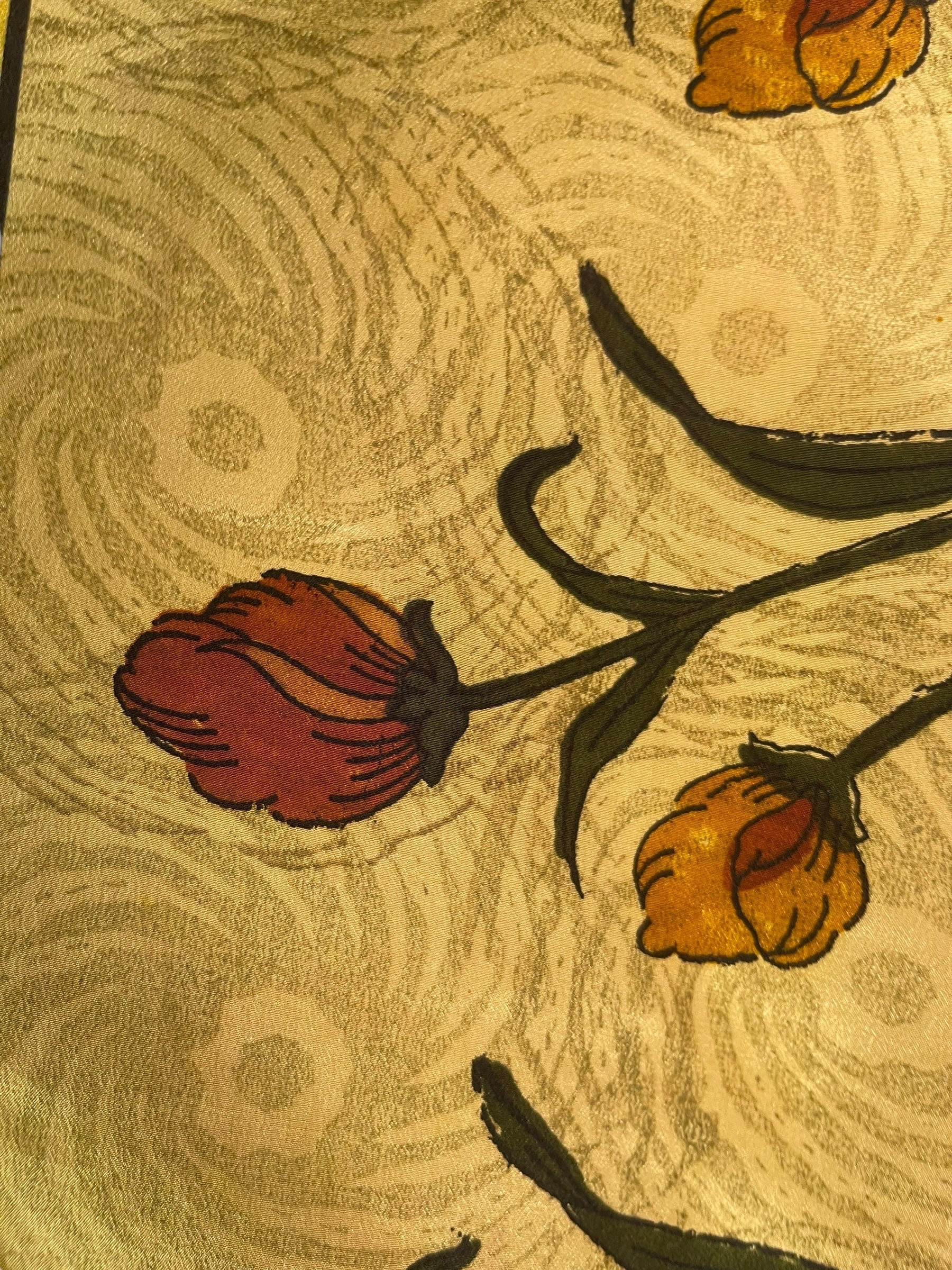 PRC8243 Avatar Long Pure Silk Kimono Sleeved Duster with Belt