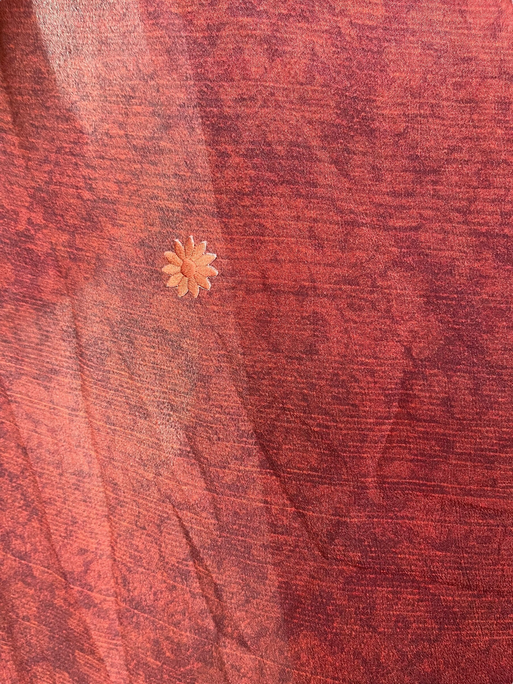 PRG8055 Sheer Avatar Long Pure Silk Kimono Sleeved Duster with Belt