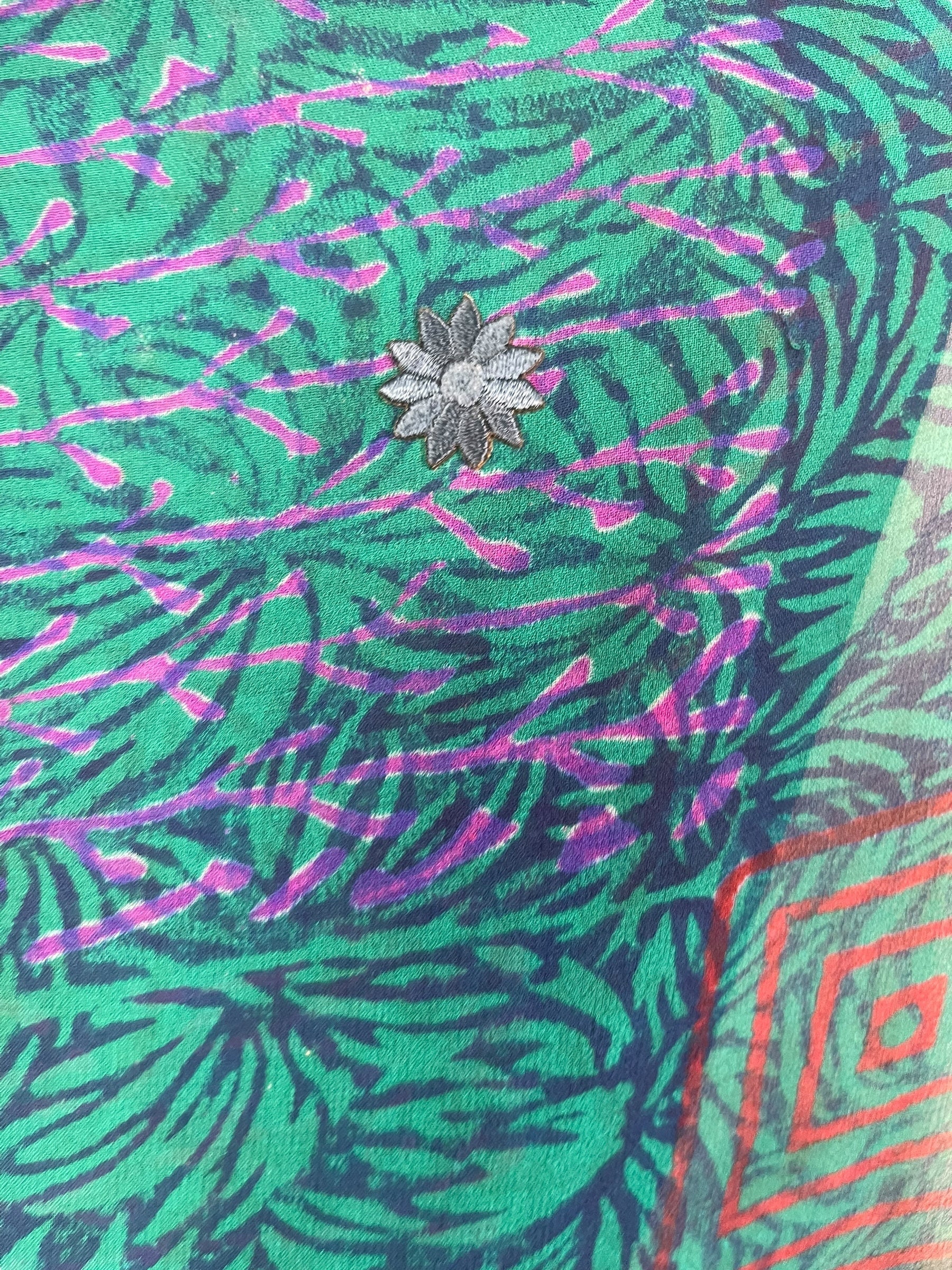 PRG8268 Sheer Avatar Long Pure Silk Kimono Sleeved Duster with Belt