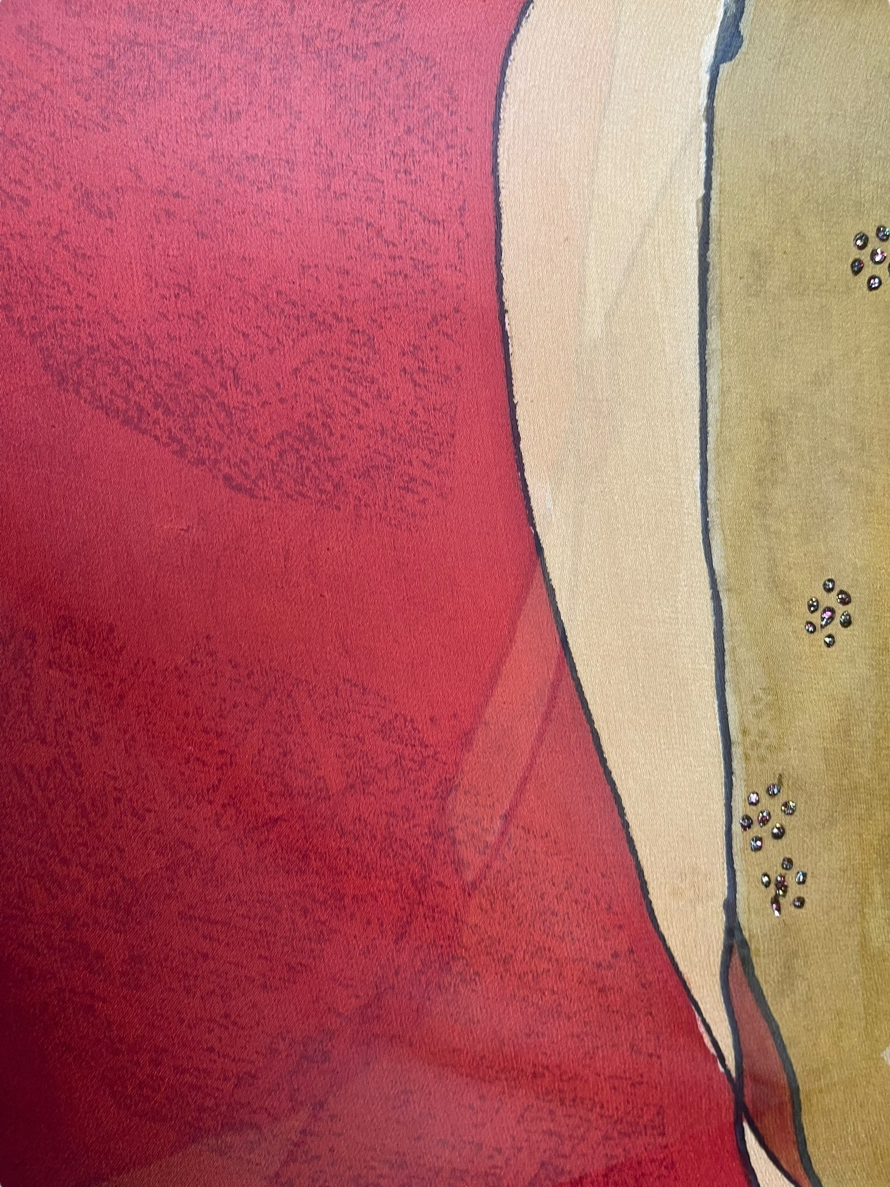 PRG8272 Sheer Avatar Long Pure Silk Kimono Sleeved Duster with Belt