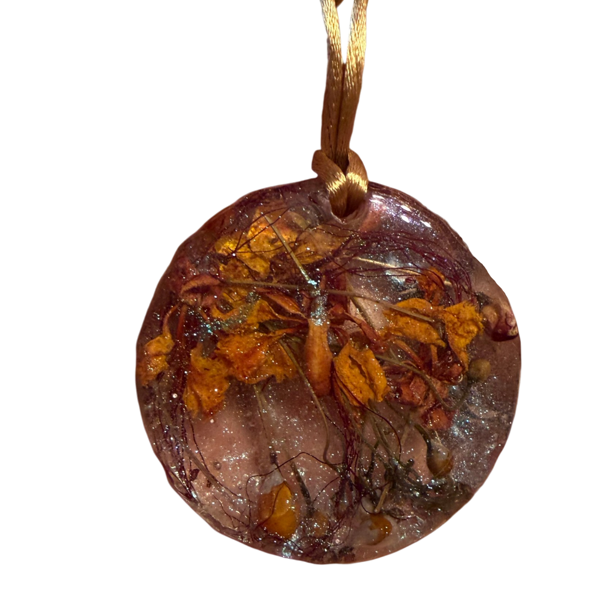 Peacock Flower Pendant by Kristine’s Kreations – Handmade ethical Necklace from sariKNOTsari using upcycled silk. Designed in Canada for travel and slow fashion, loved from Toronto to LA to Sydney. Featuring Zsiska, Bryn Walker and Artisan Leather coats by Rejean Pepin, Pepin designs