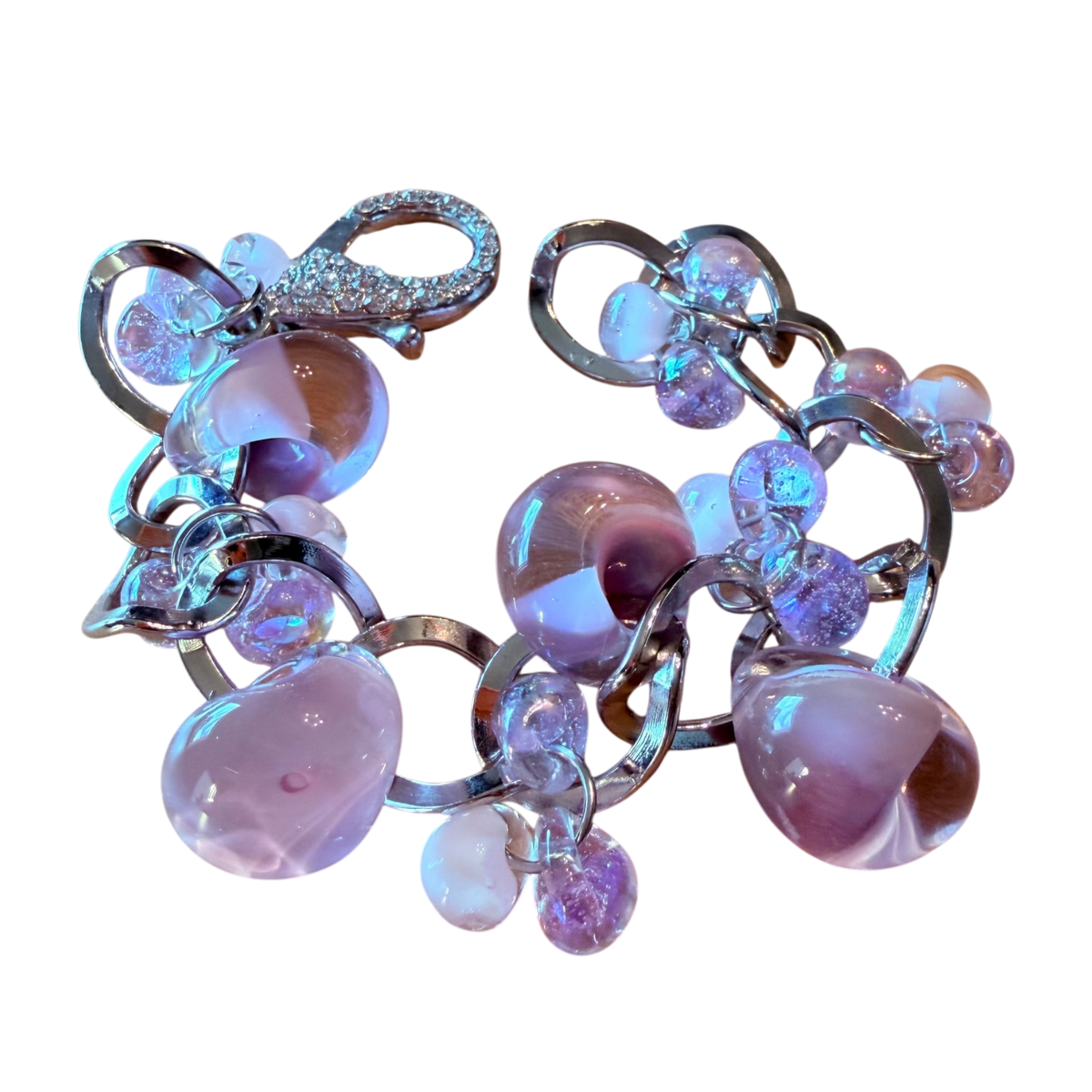 Releases Sunday at 8pm EST Lilac Lovely Lampwork Bracelet
